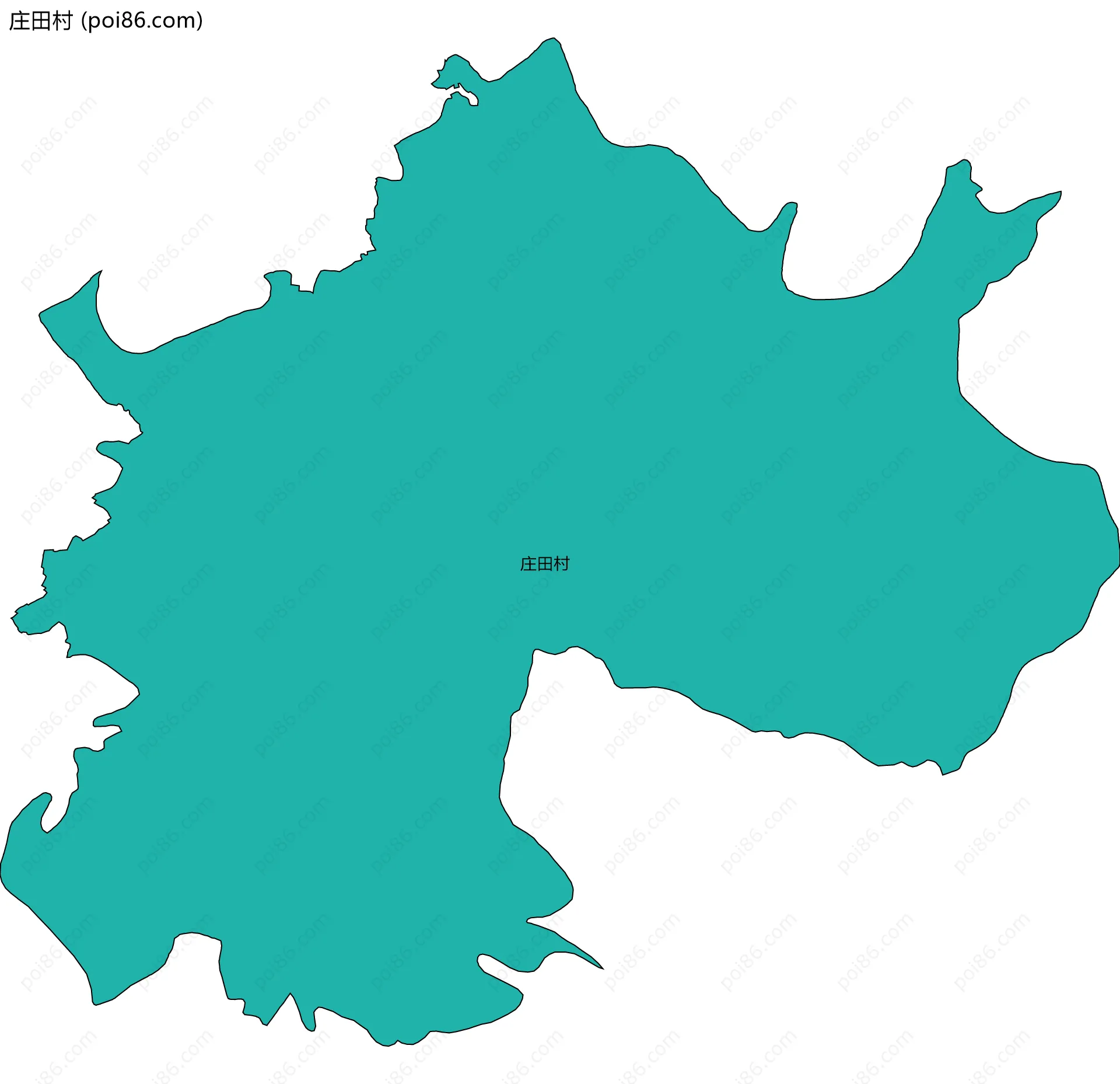 庄田村边界地图