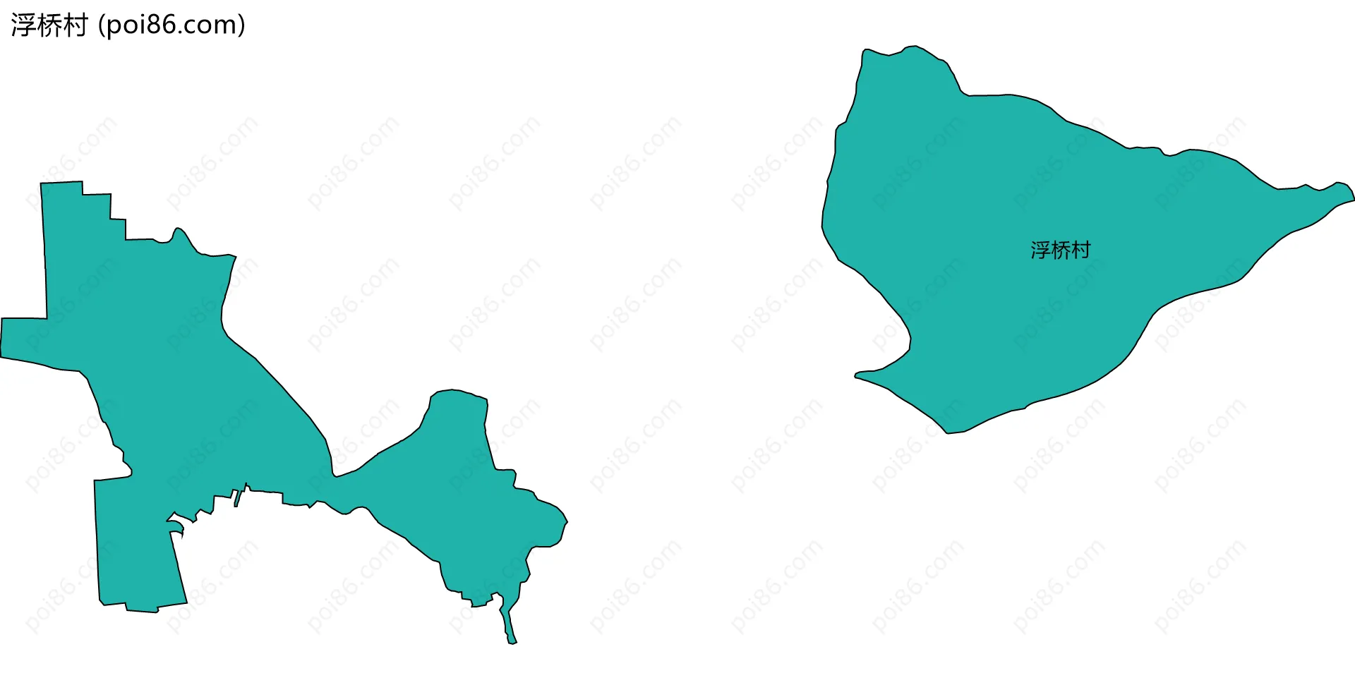 浮桥村边界地图