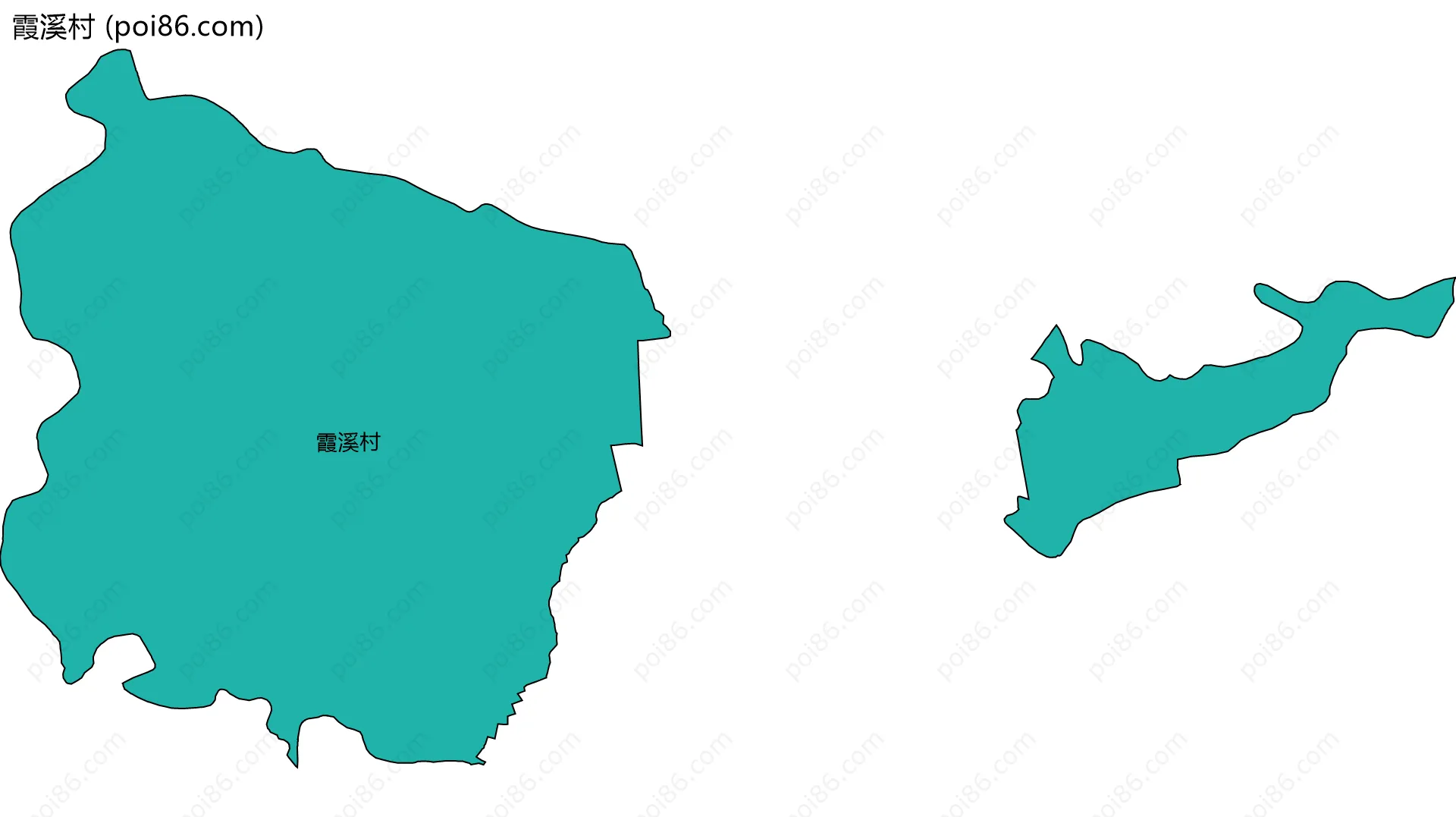 霞溪村边界地图