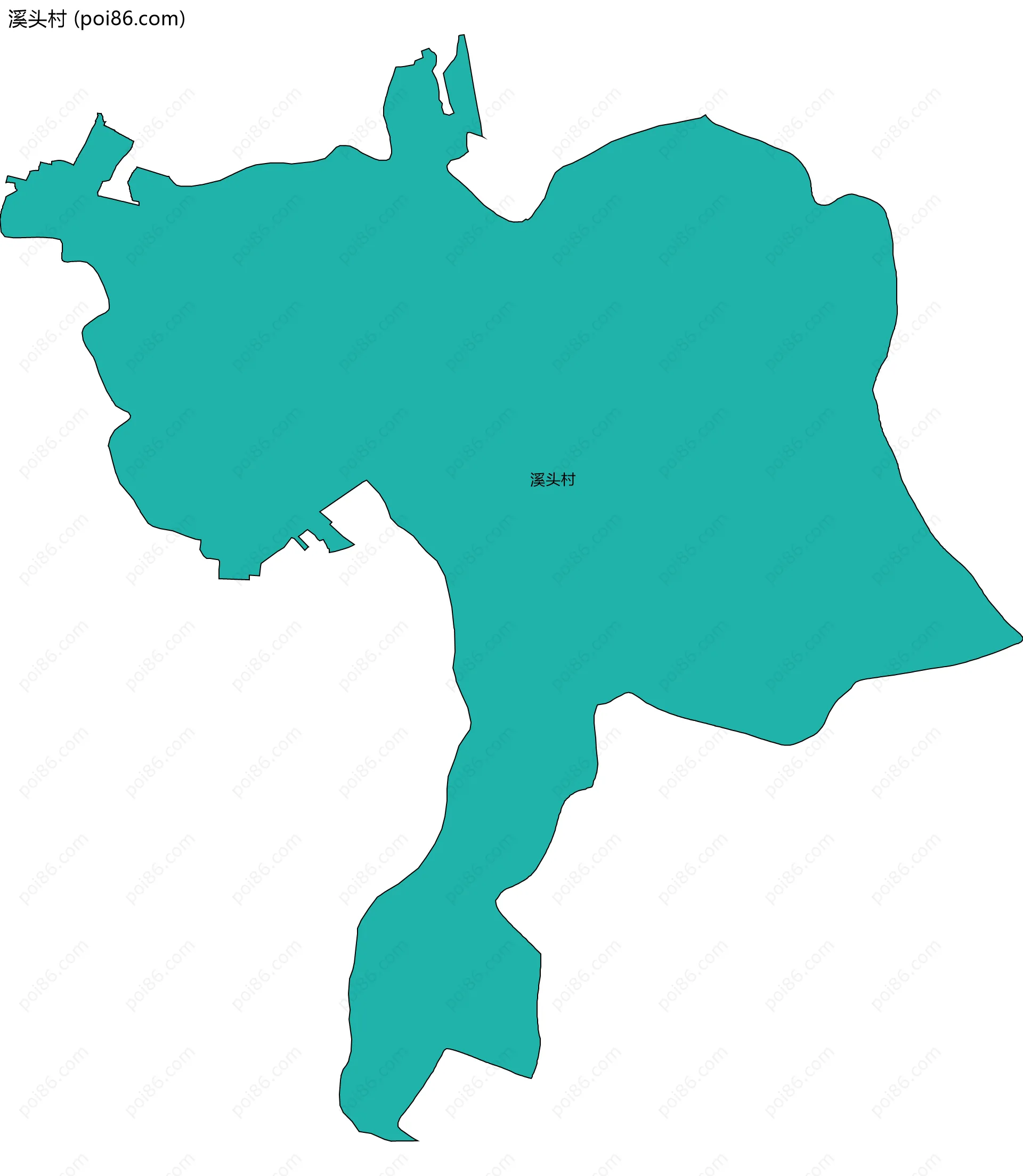 溪头村边界地图