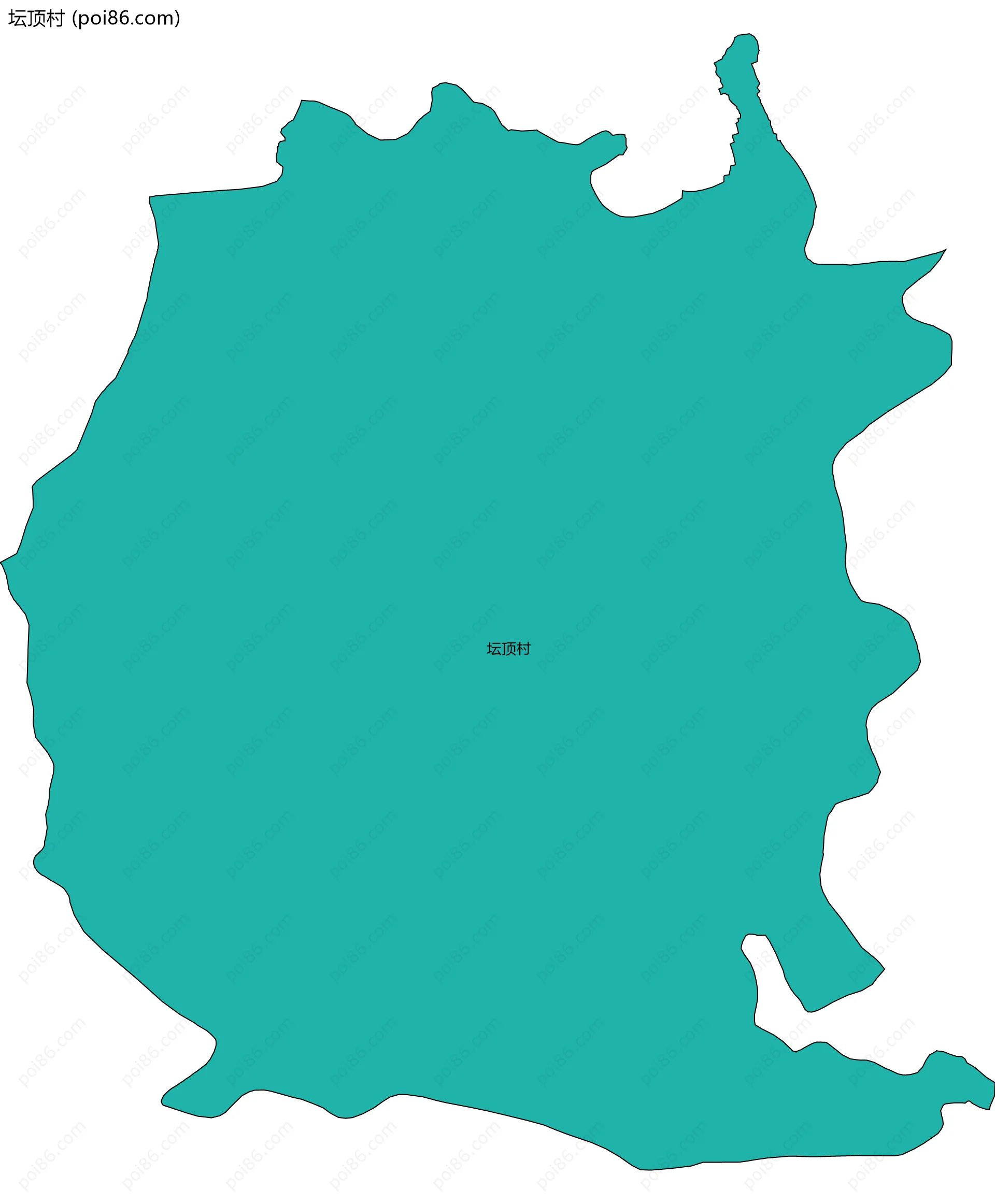 坛顶村边界地图