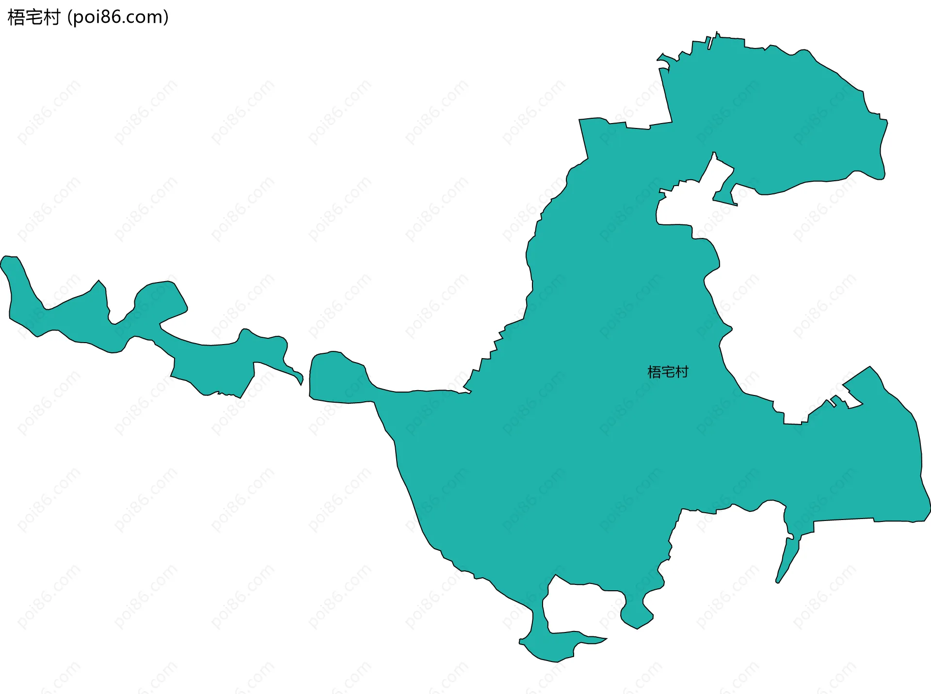 梧宅村边界地图