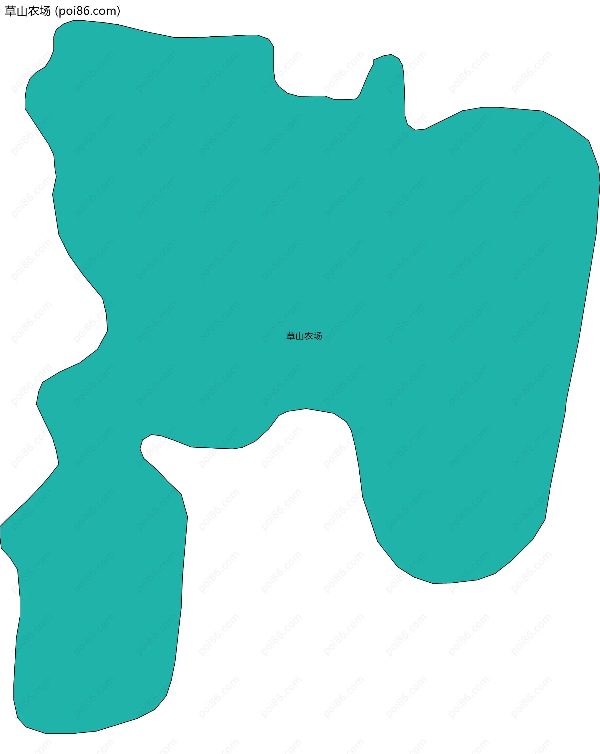 草山农场边界地图