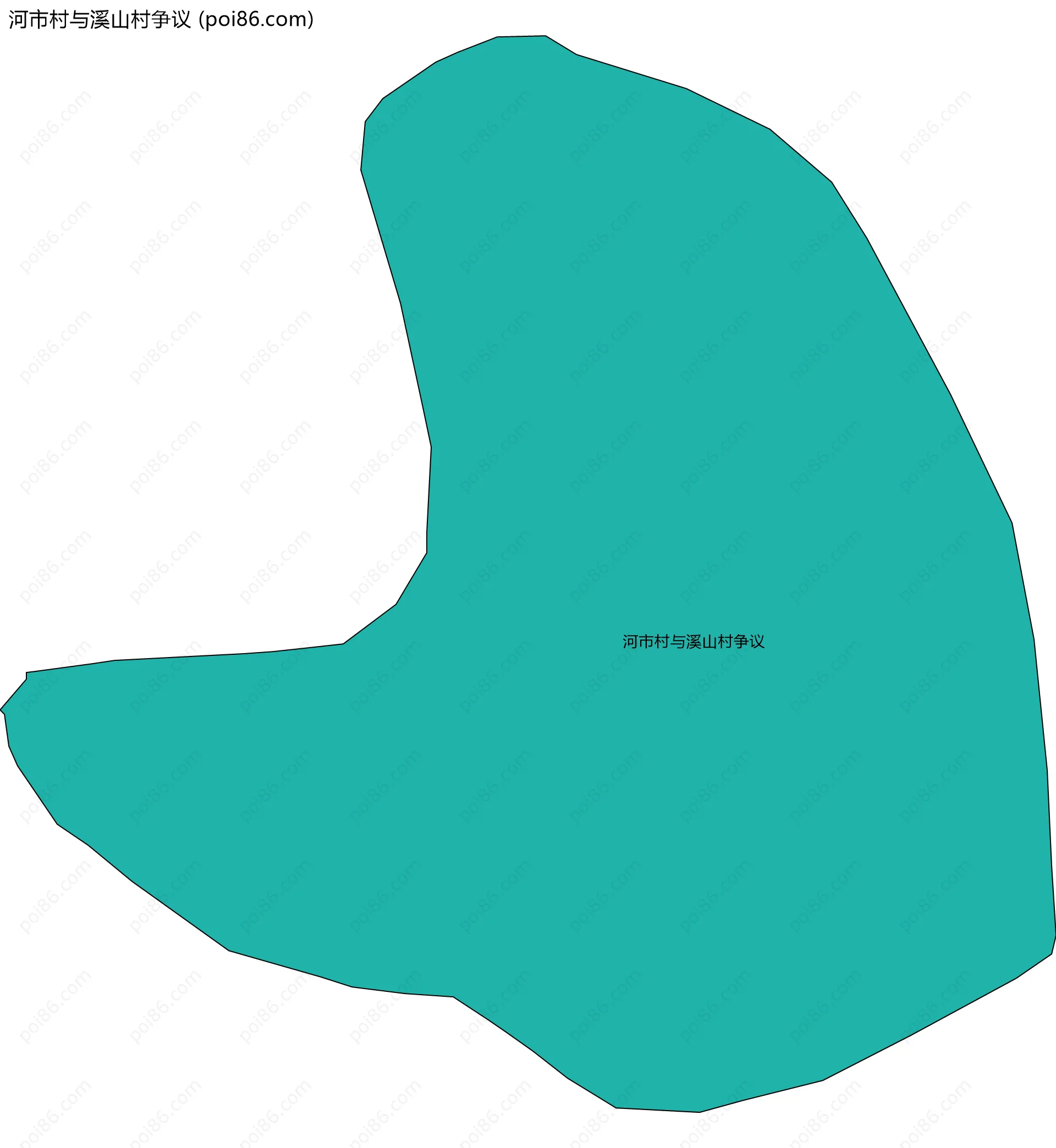 河市村与溪山村争议边界地图