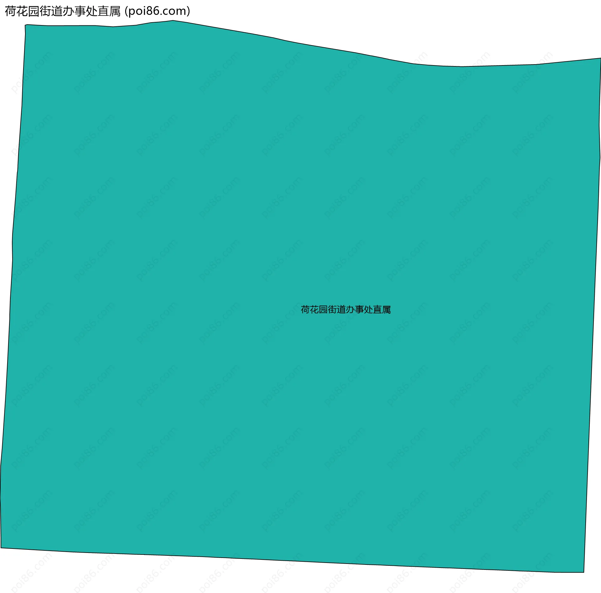 荷花园街道办事处直属边界地图