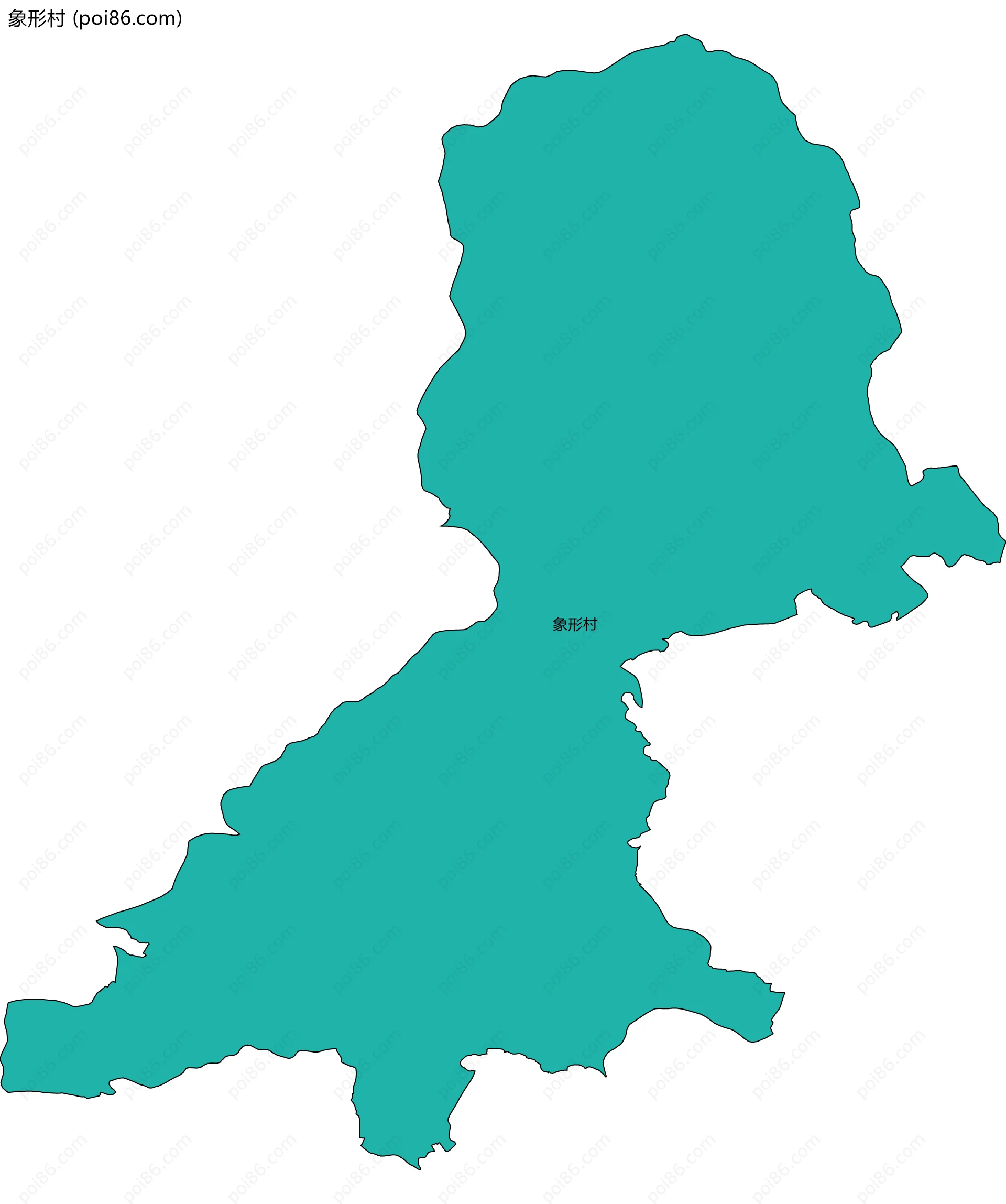 象形村边界地图