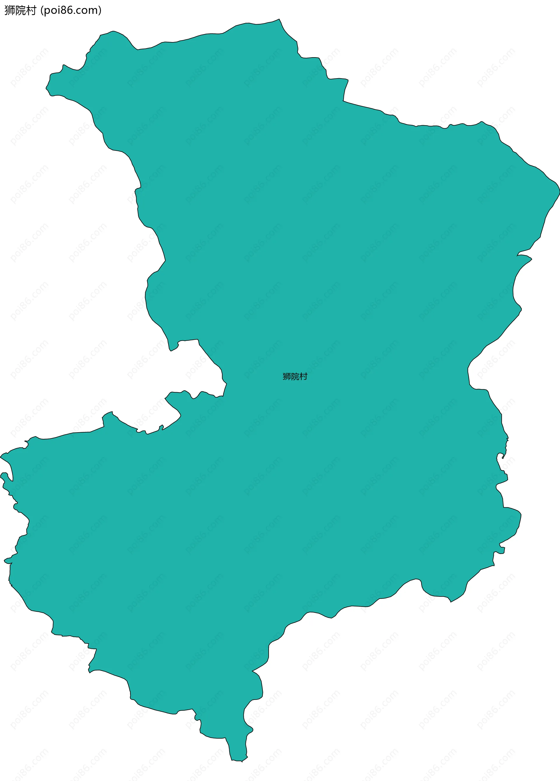 狮院村边界地图