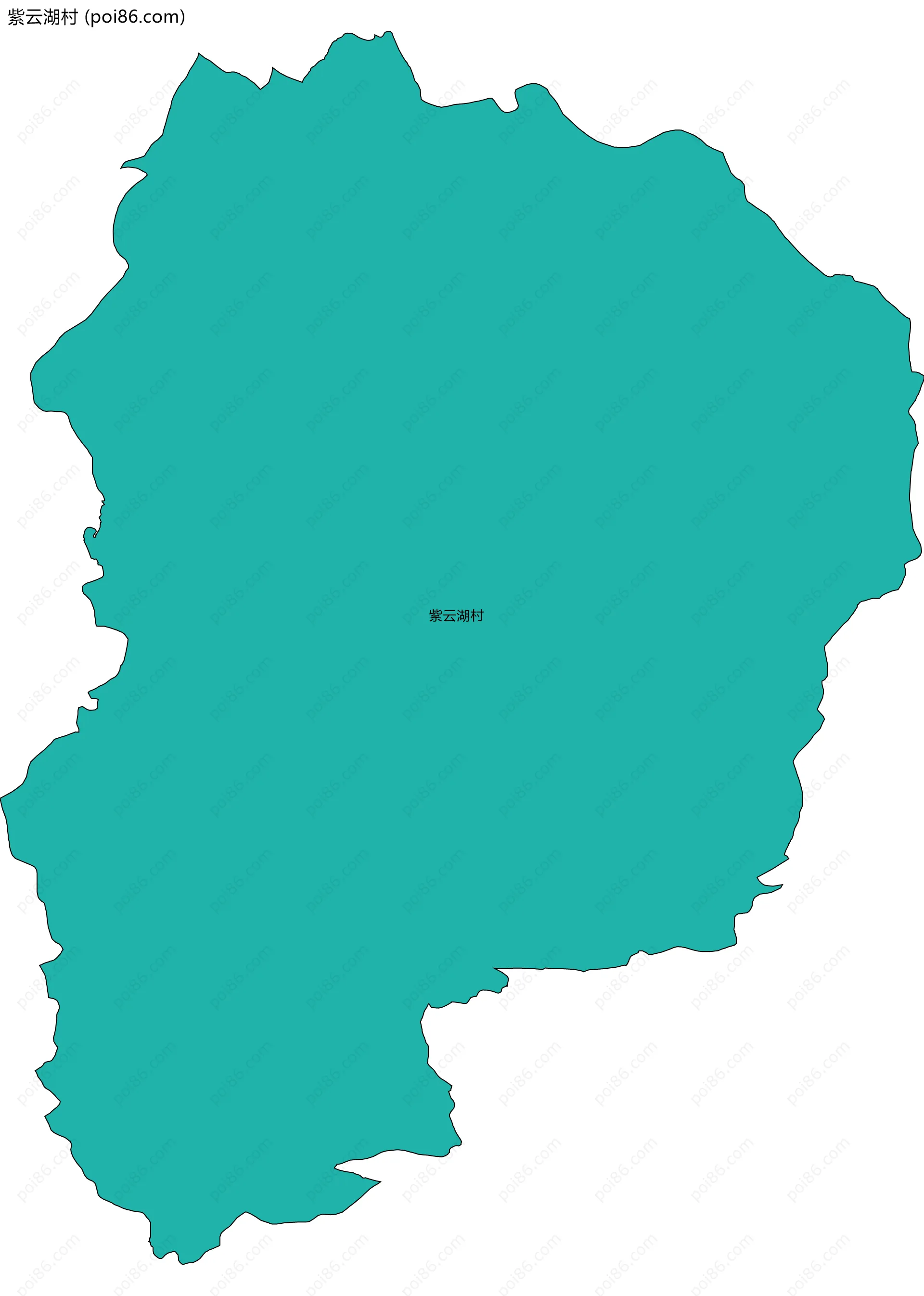 紫云湖村边界地图