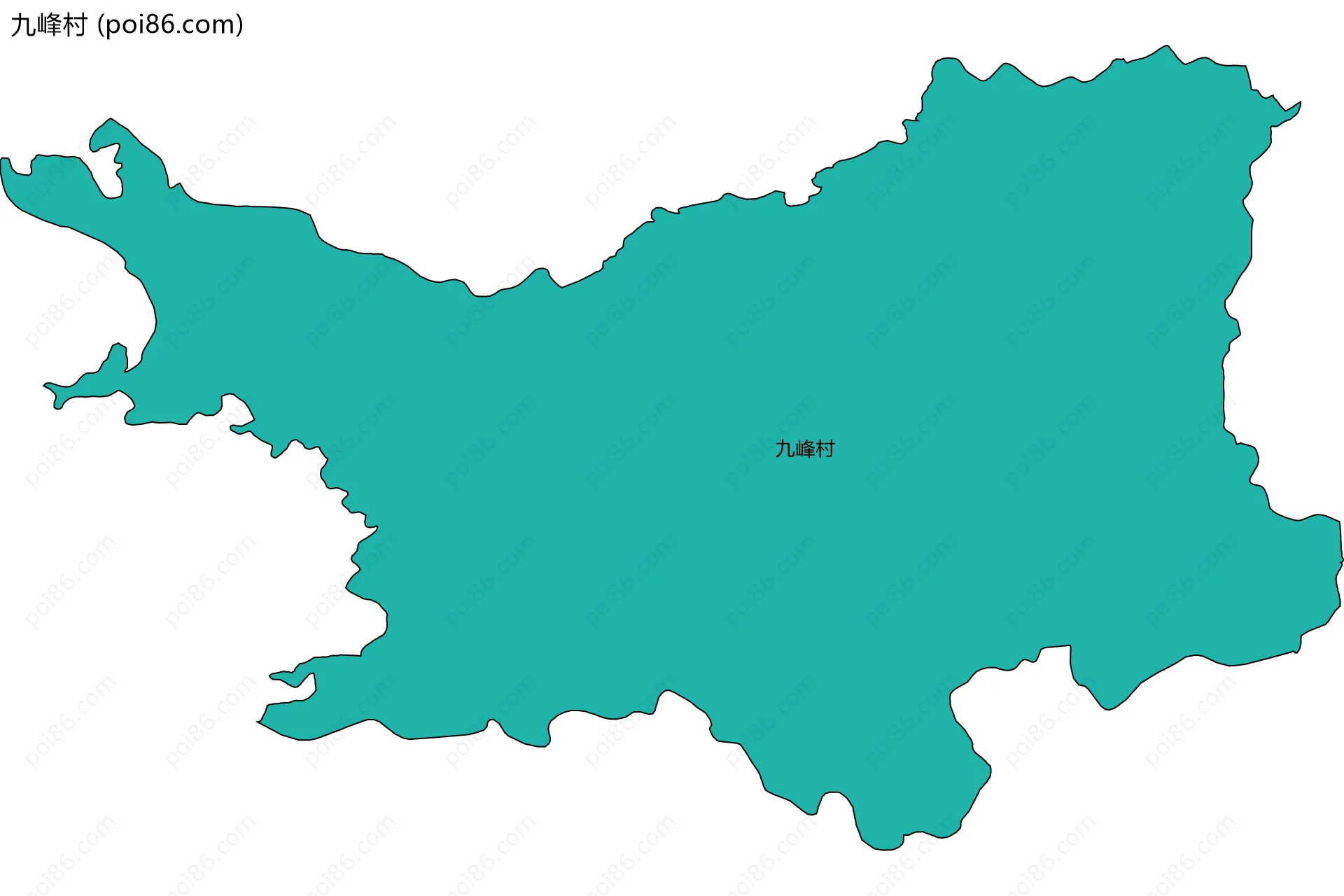 九峰村边界地图