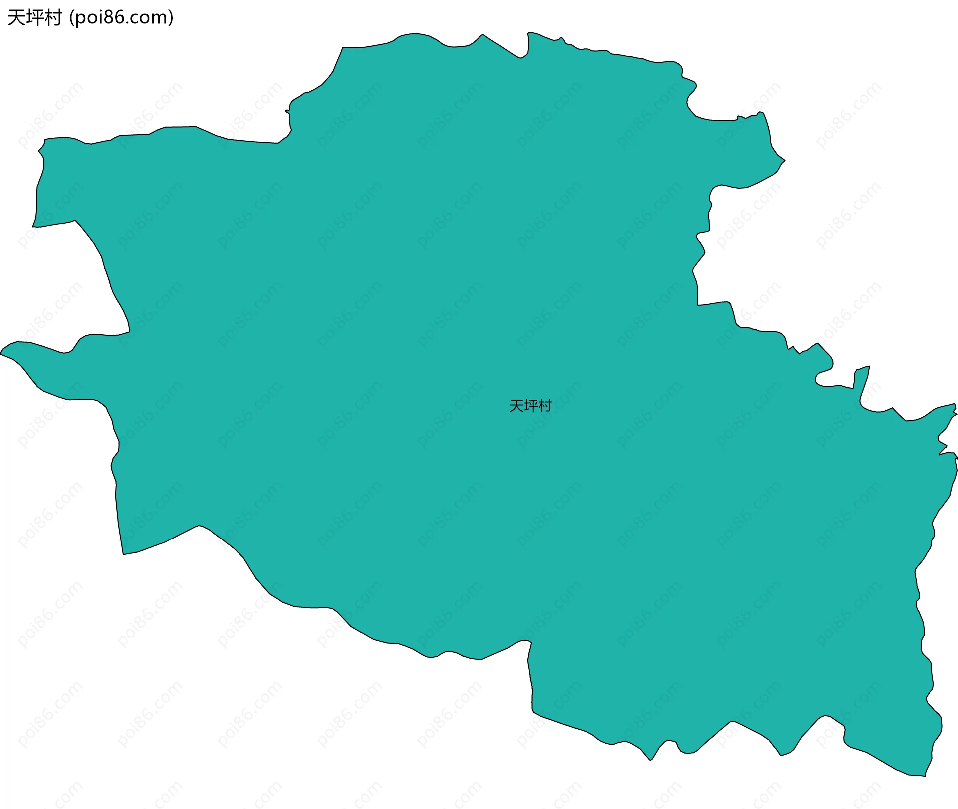 天坪村边界地图