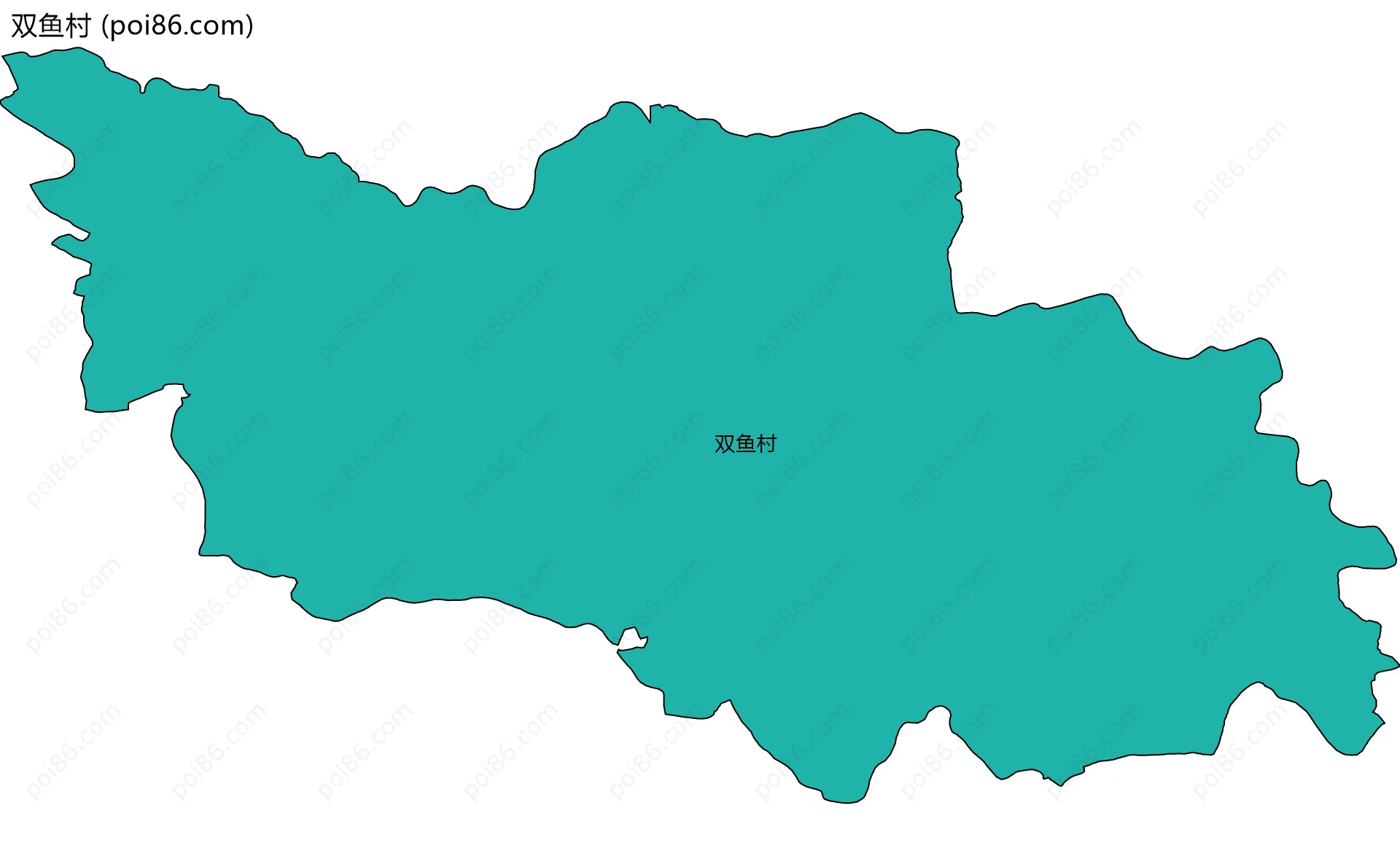 双鱼村边界地图