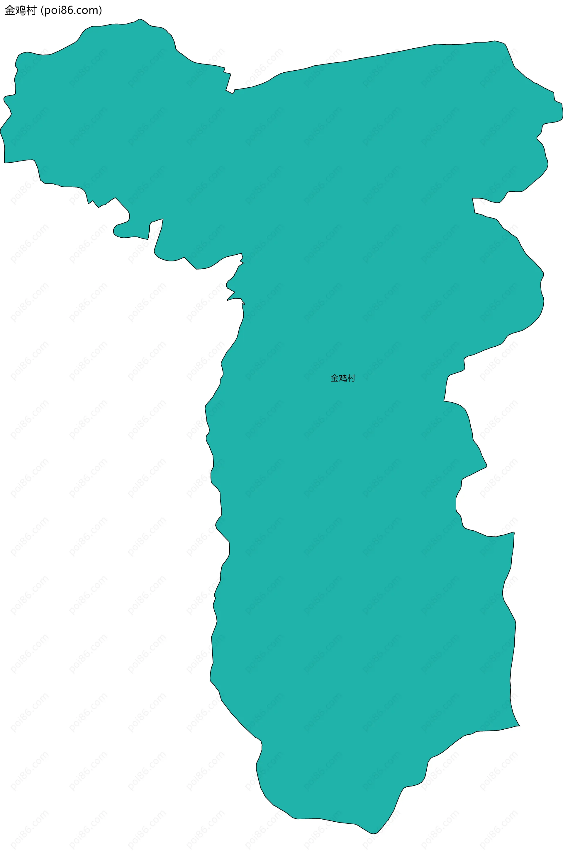 金鸡村边界地图