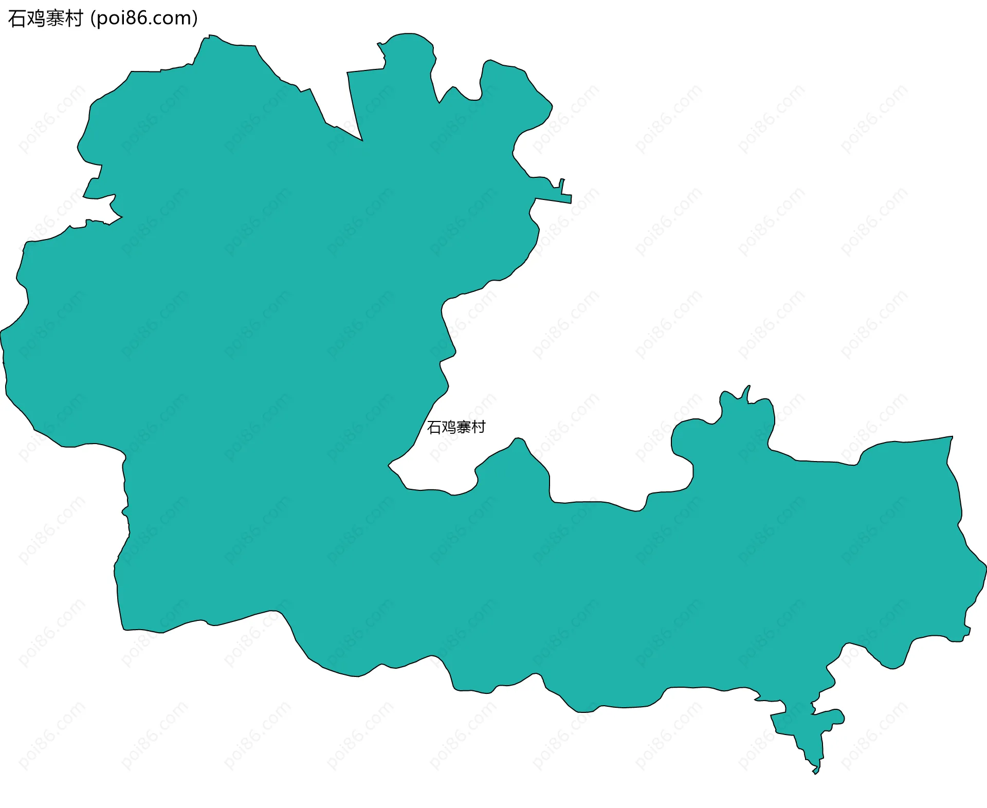 石鸡寨村边界地图