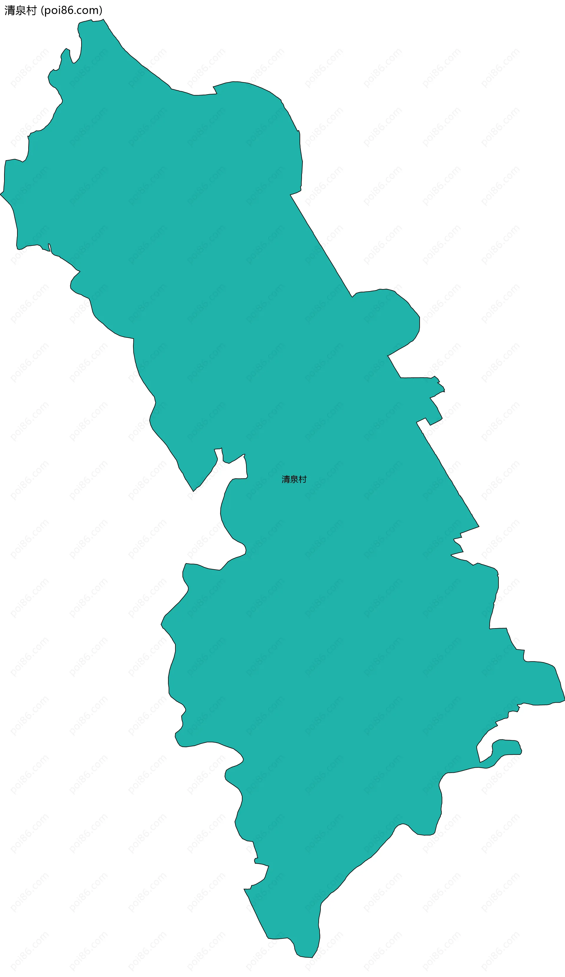 清泉村边界地图