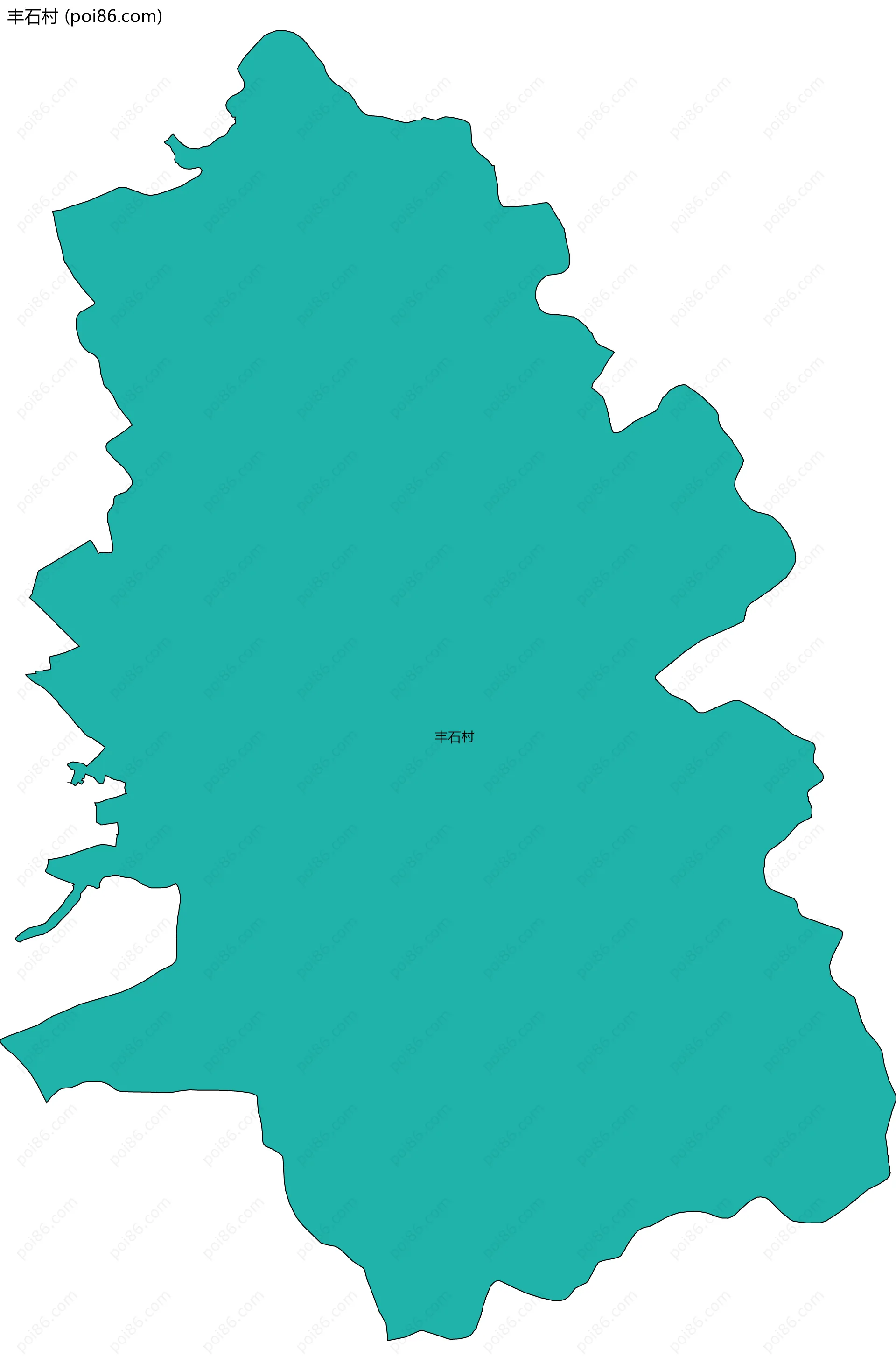 丰石村边界地图