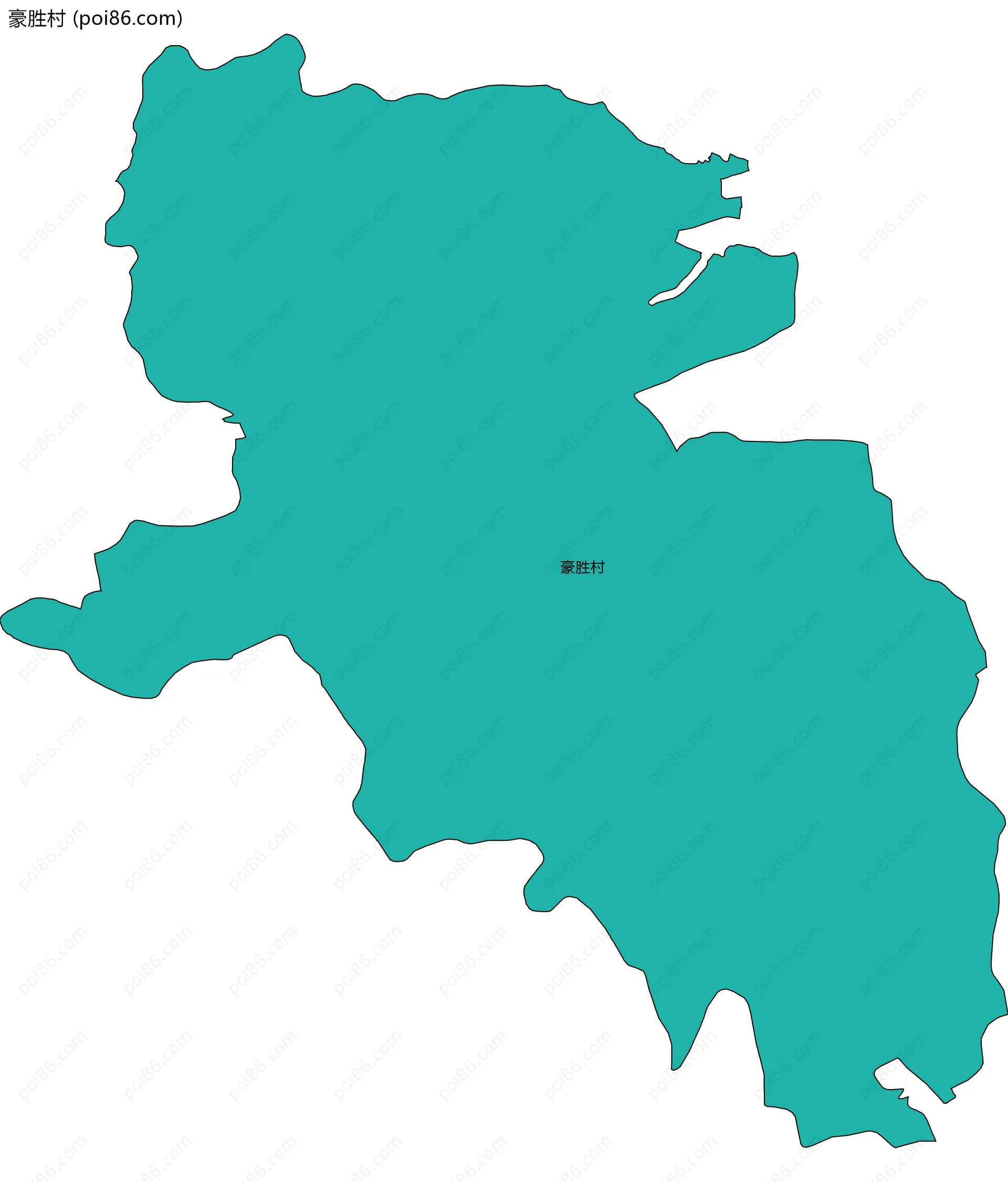 豪胜村边界地图