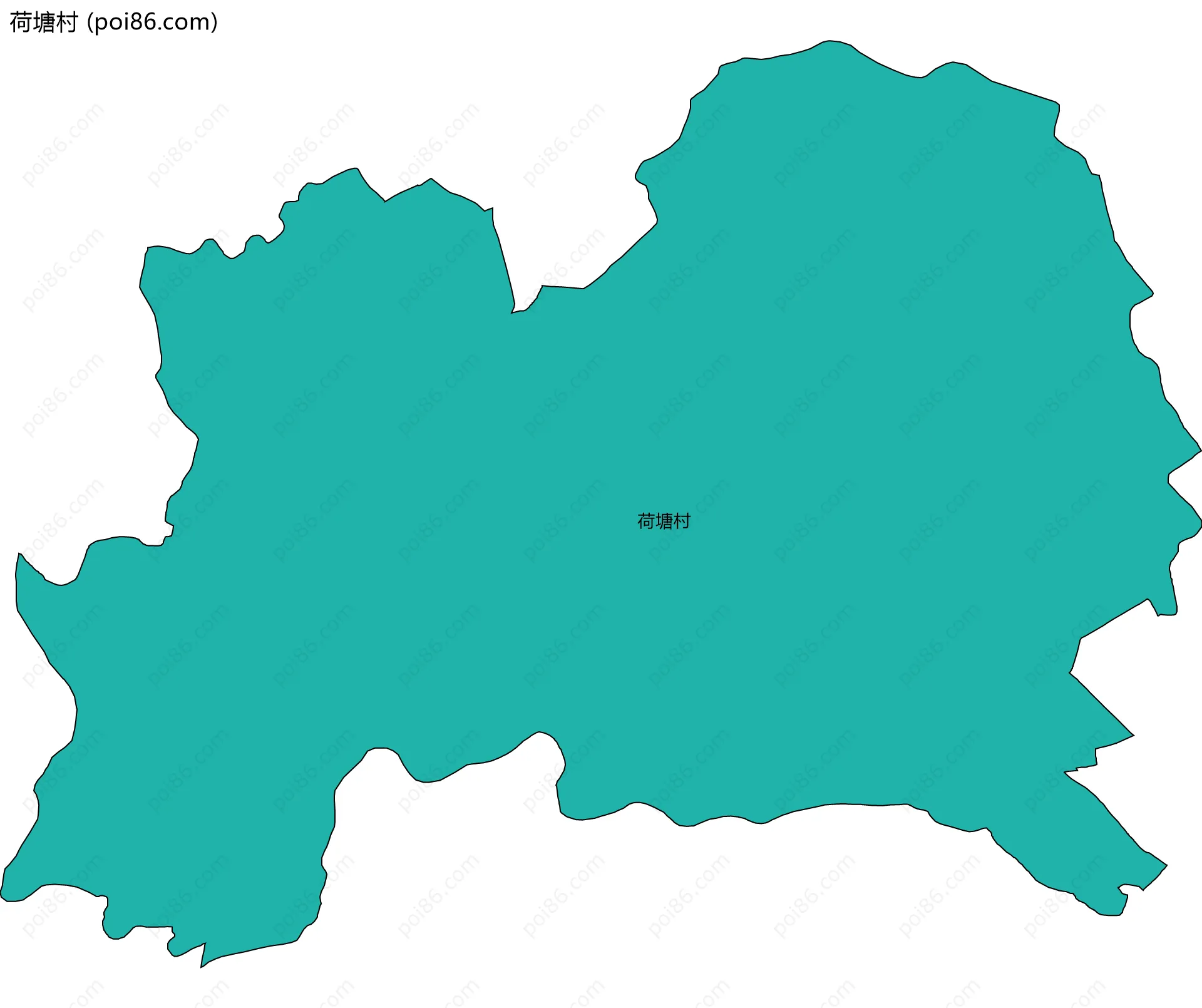 荷塘村边界地图