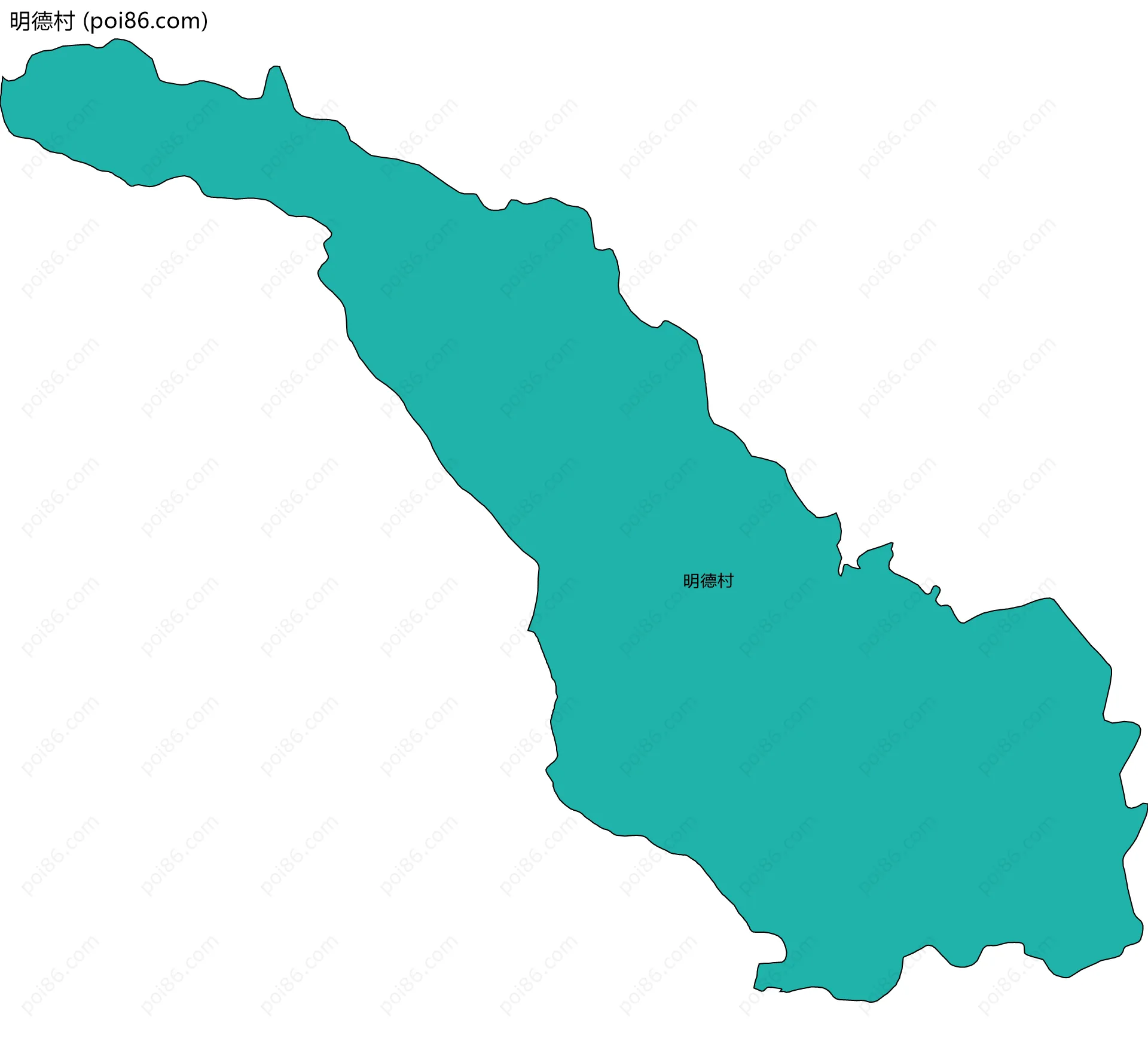 明德村边界地图