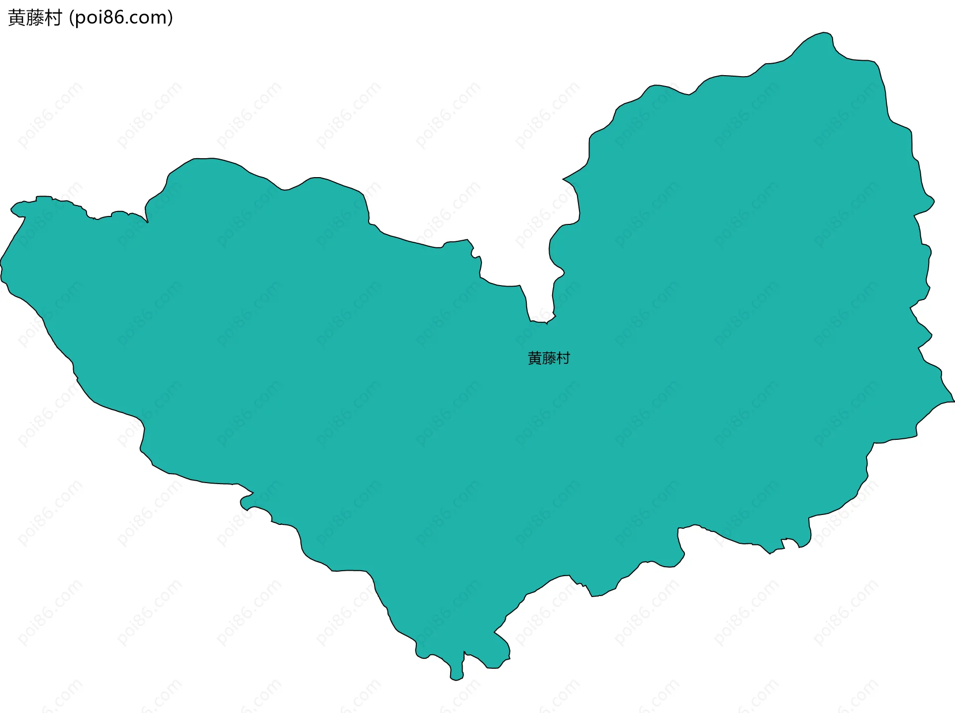 黄藤村边界地图