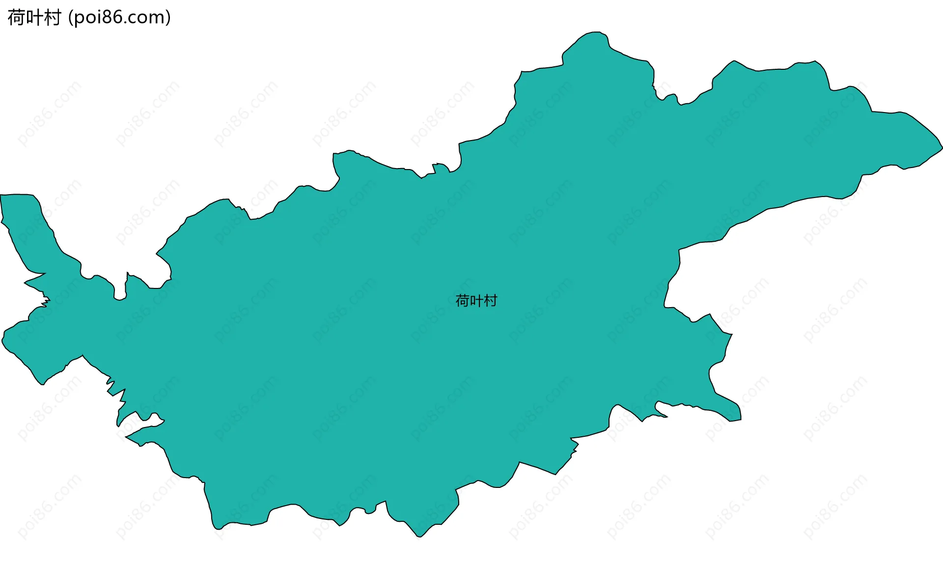 荷叶村边界地图