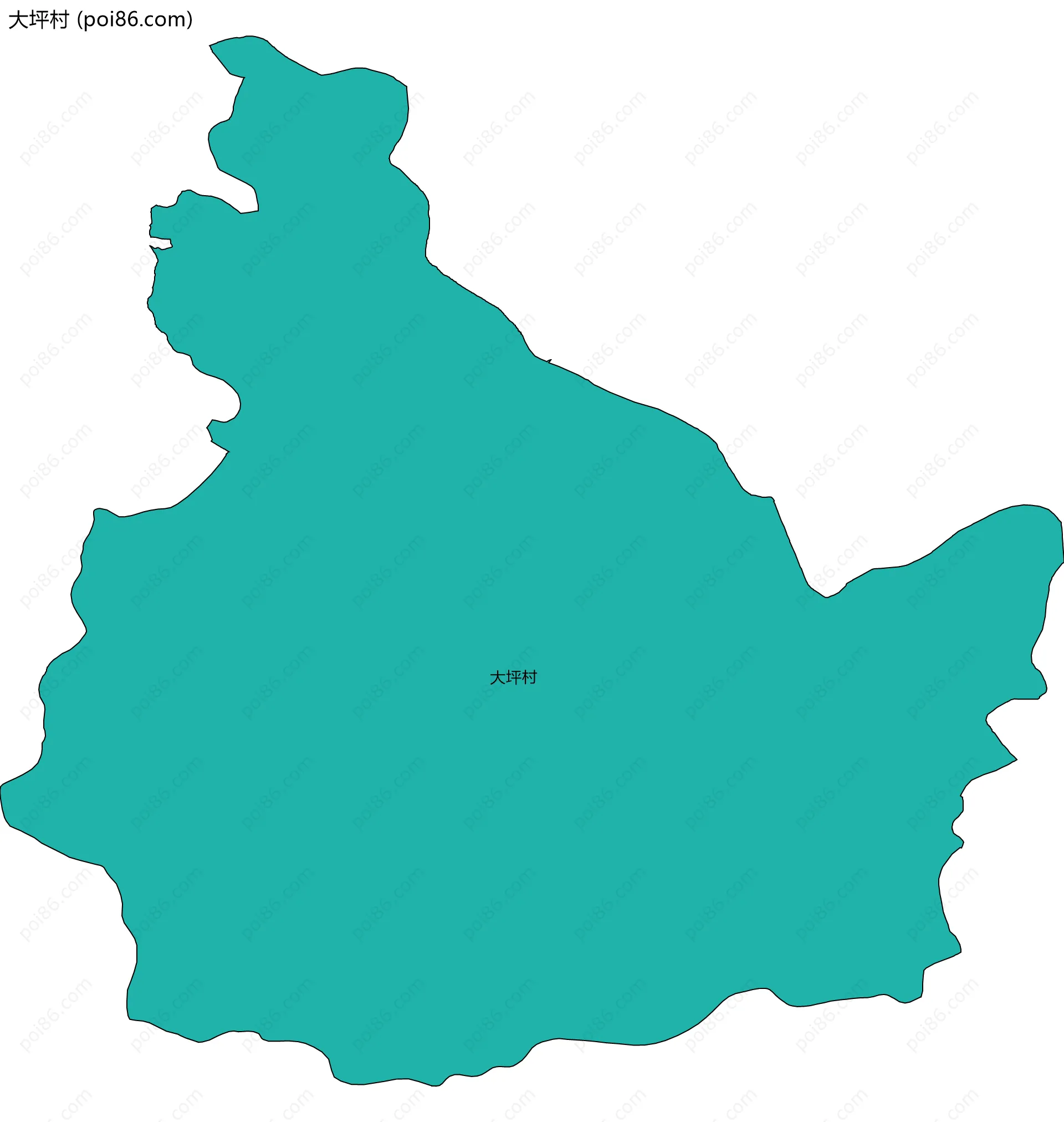 大坪村边界地图