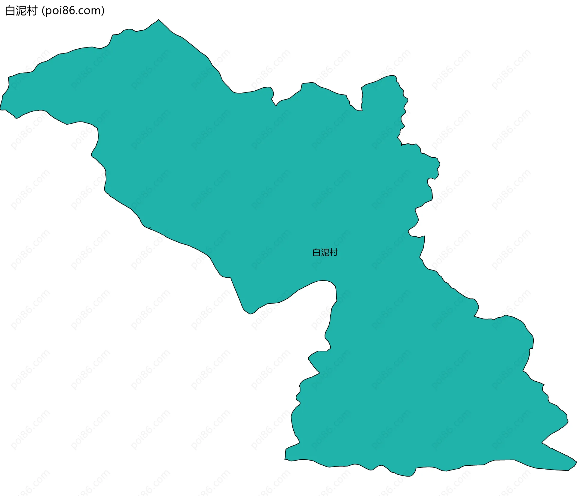 白泥村边界地图