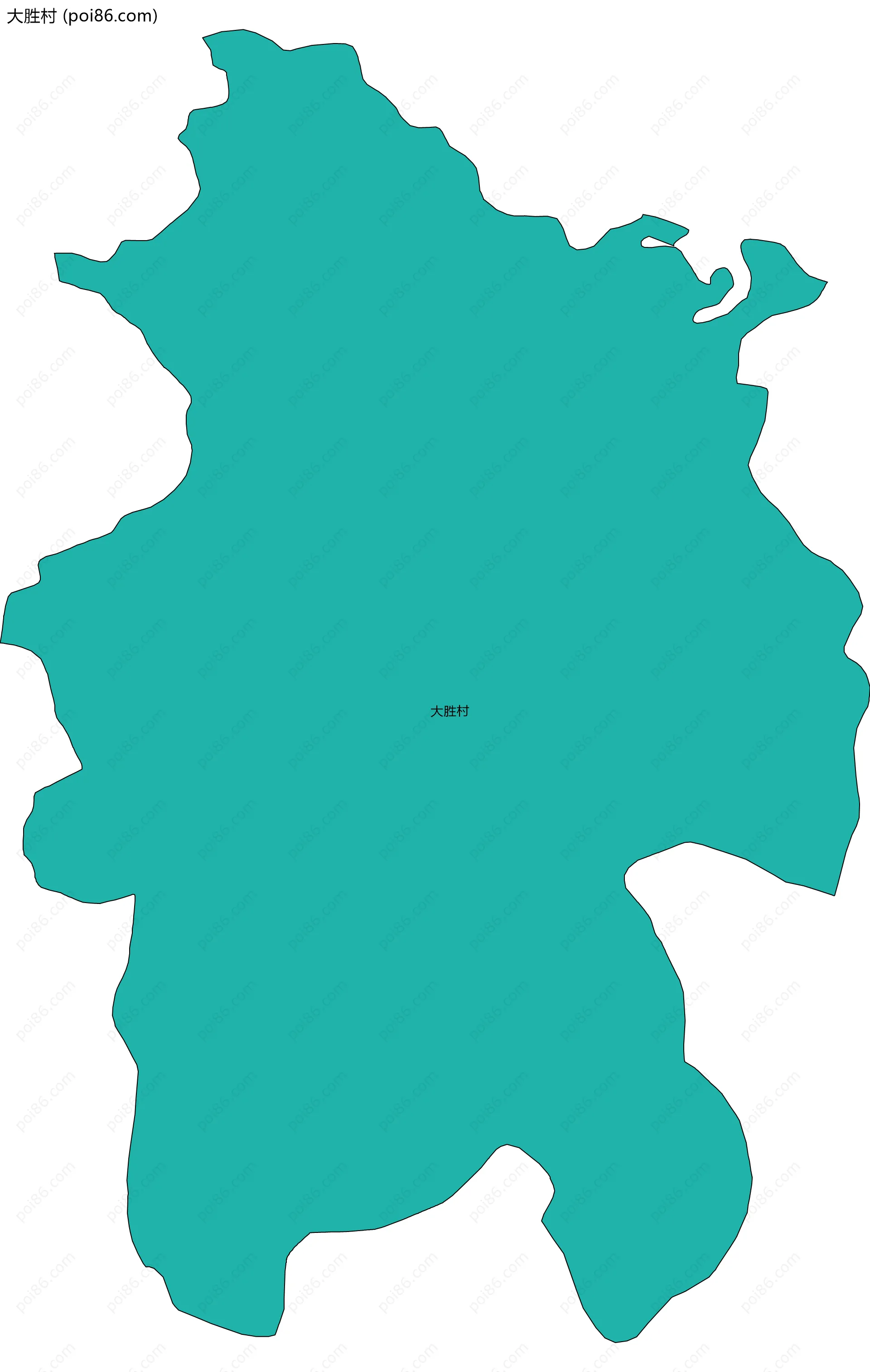 大胜村边界地图