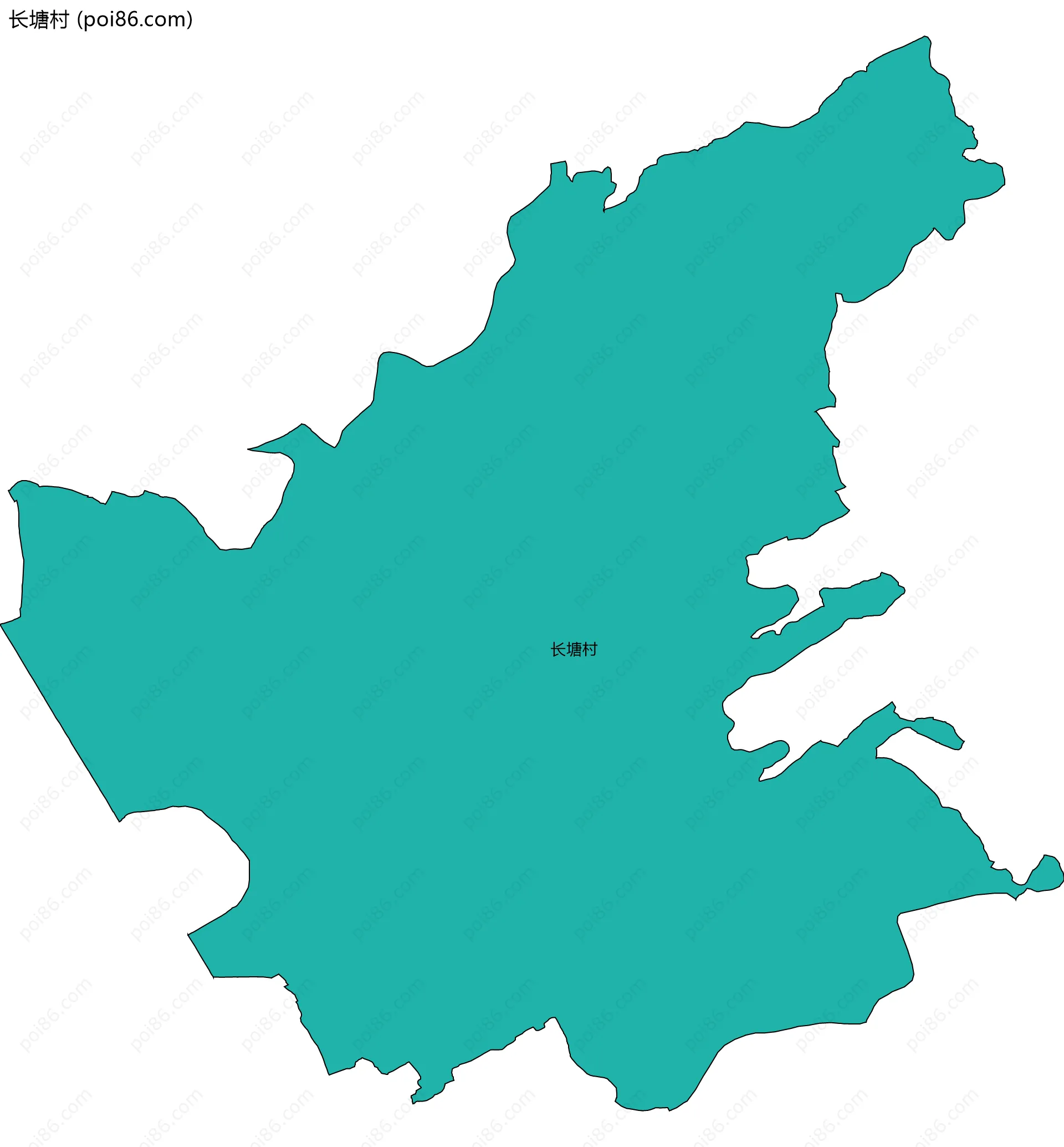 长塘村边界地图