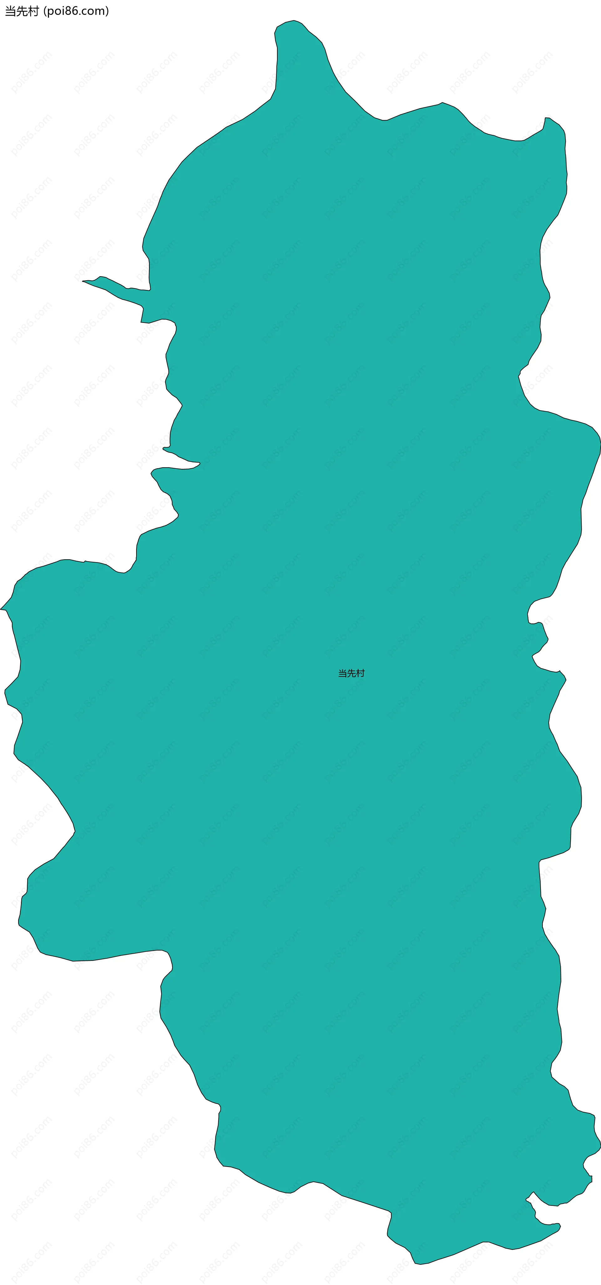 当先村边界地图