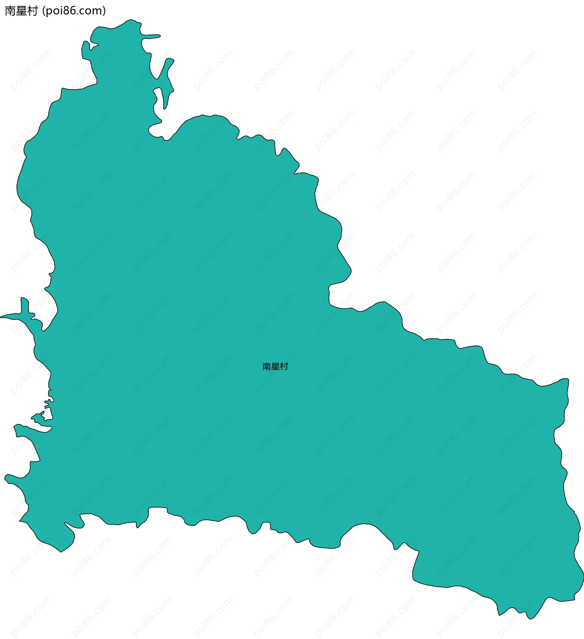 南星村边界地图