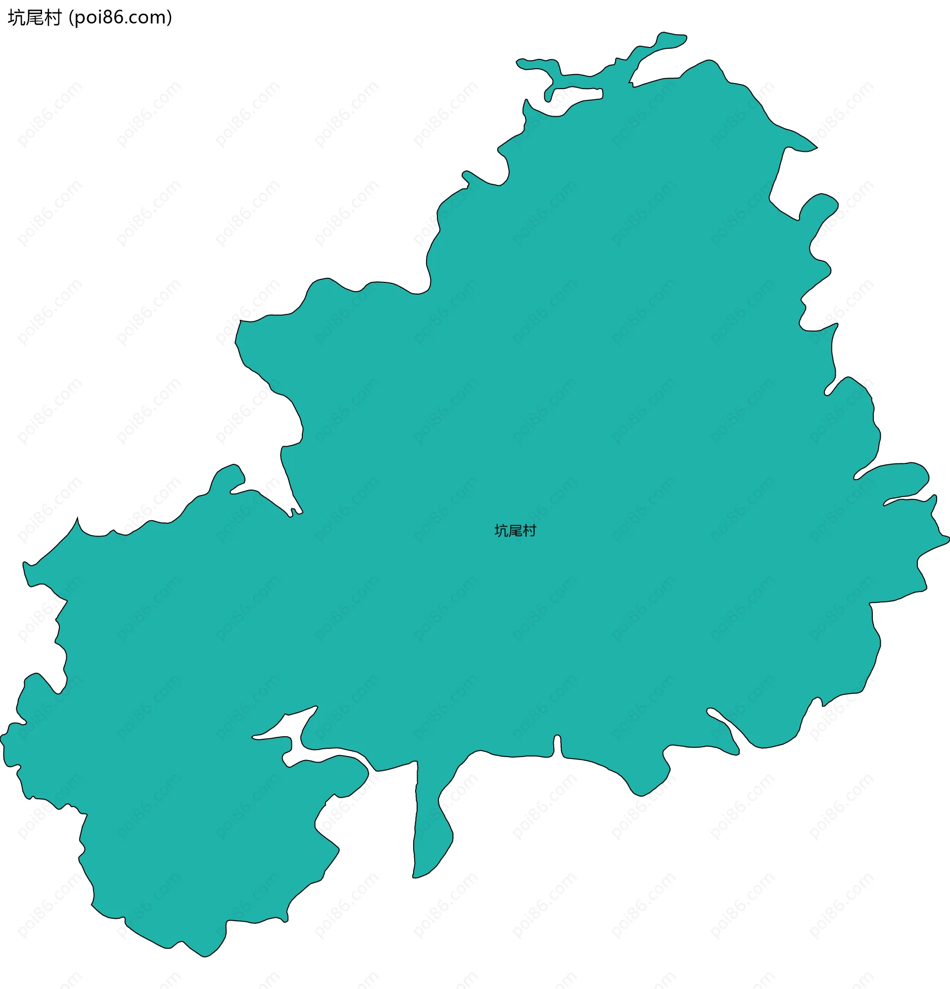 坑尾村边界地图