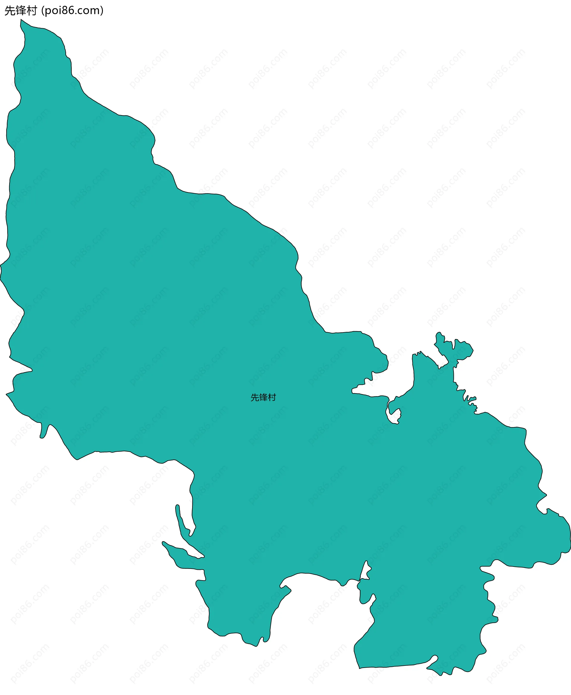 先锋村边界地图