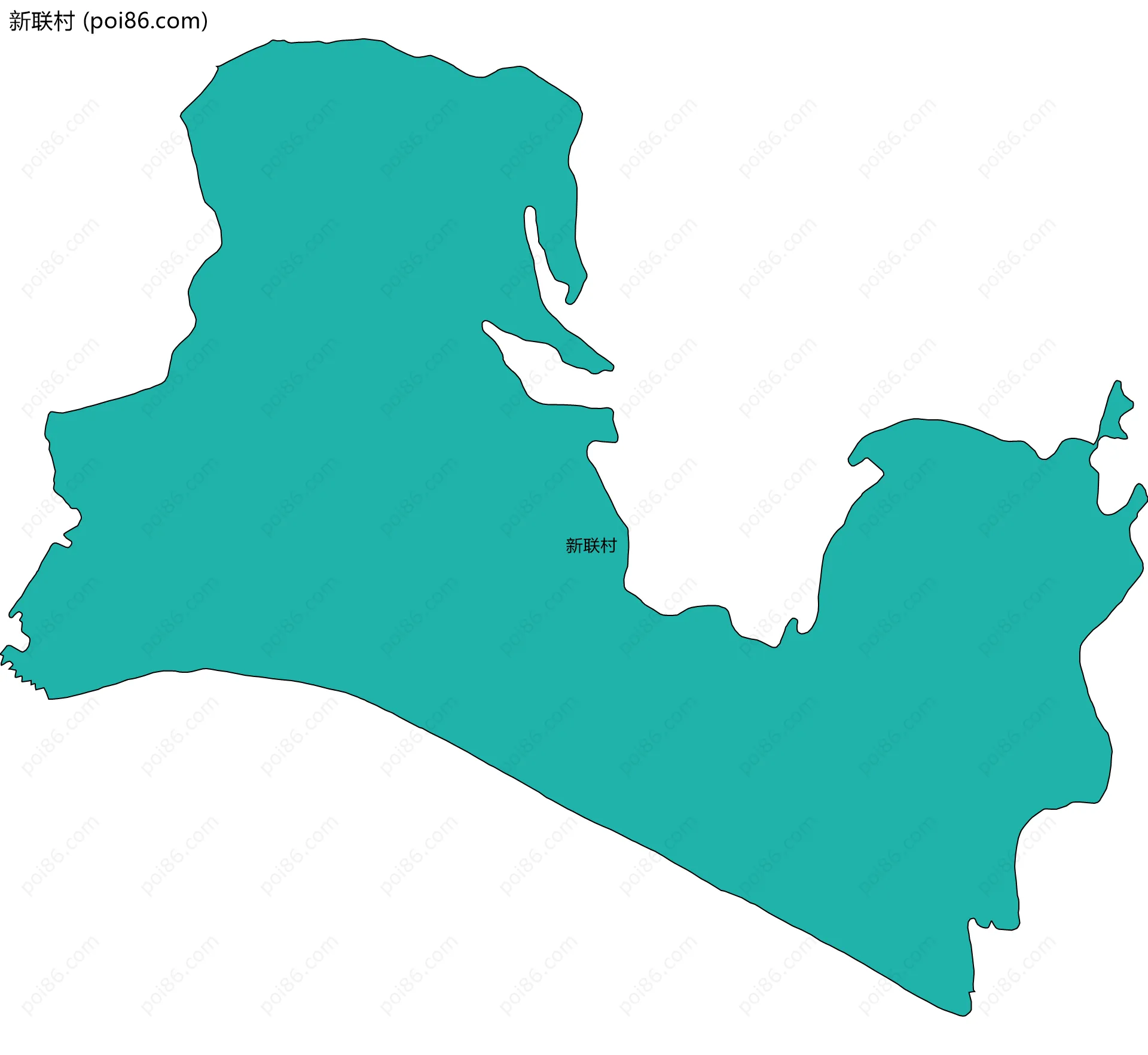 新联村边界地图