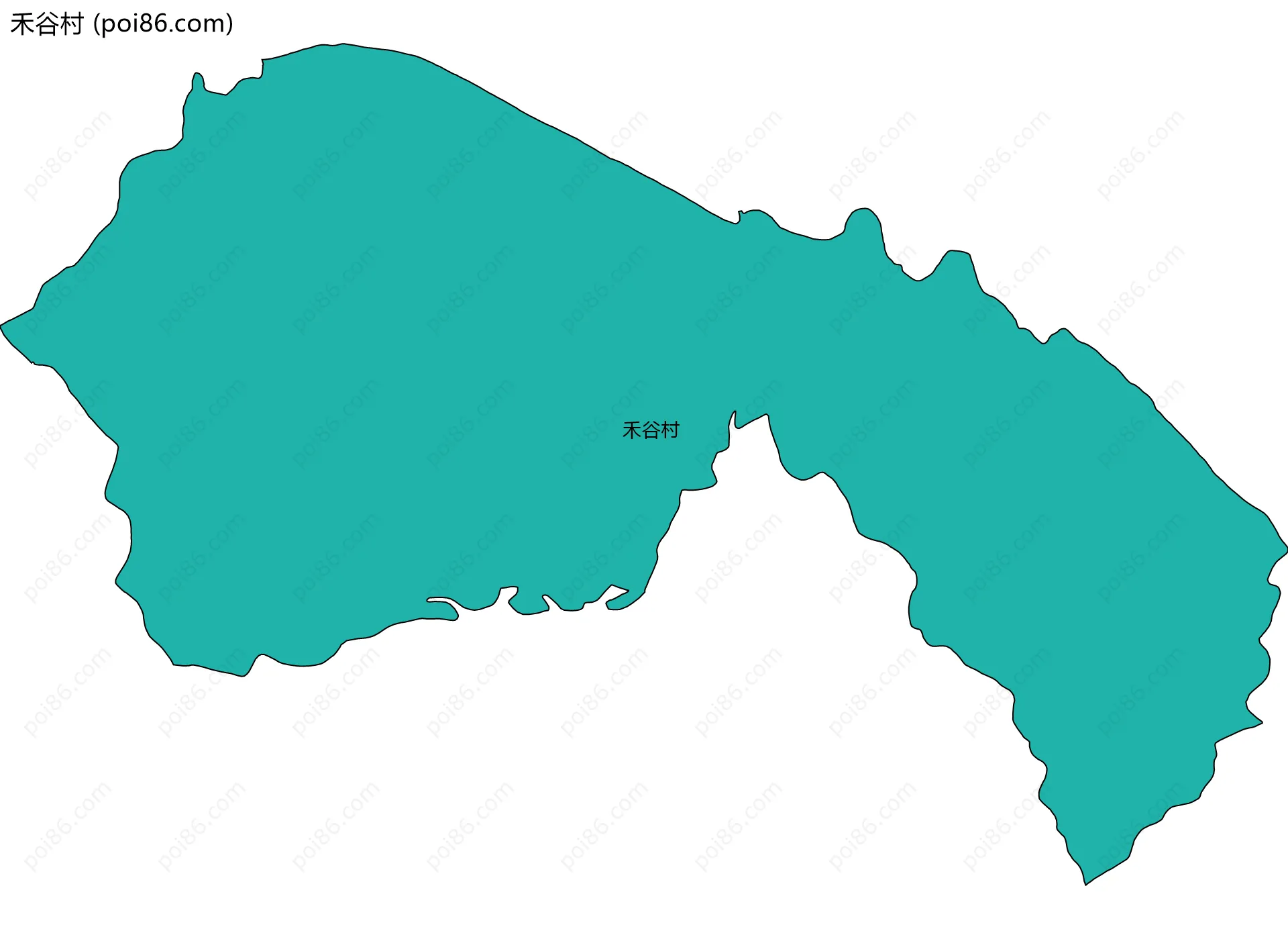 禾谷村边界地图