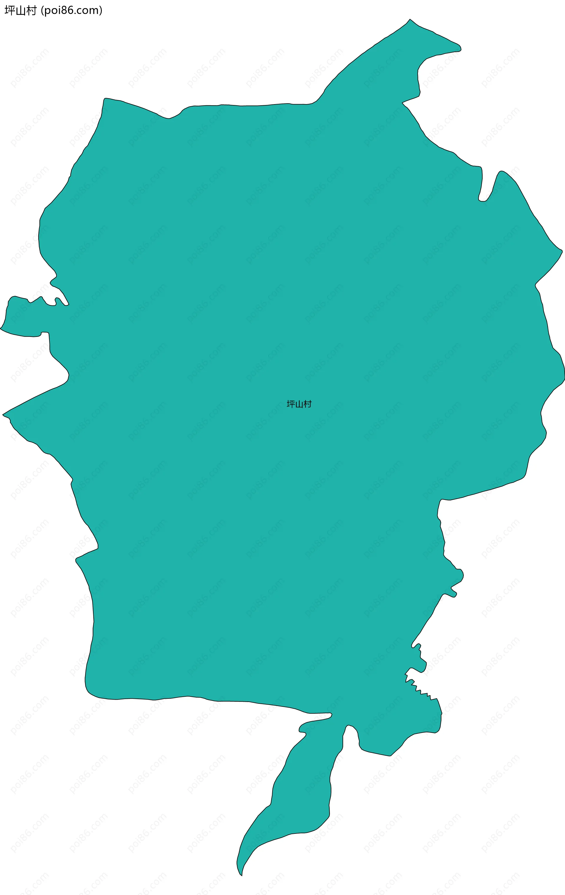 坪山村边界地图