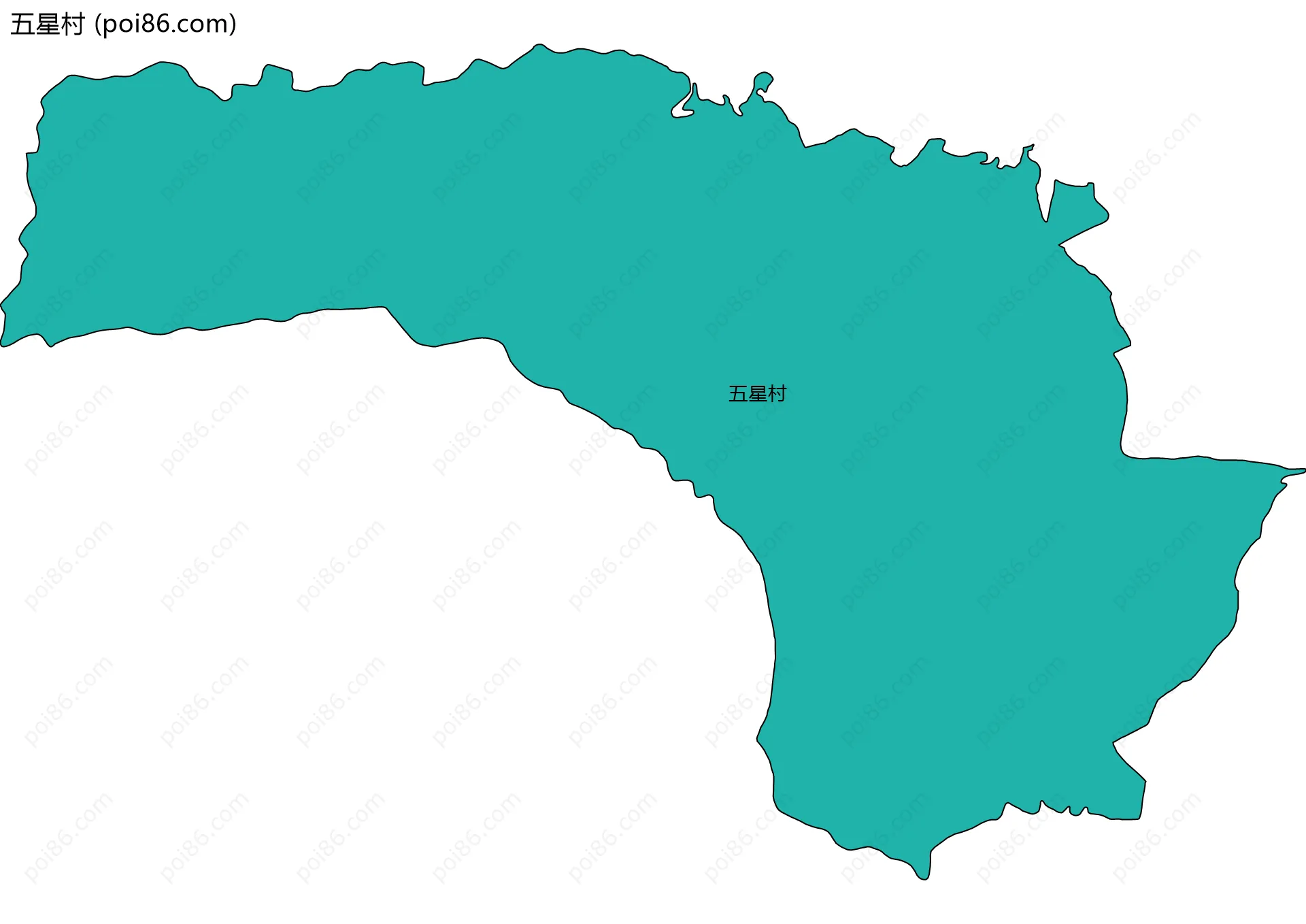 五星村边界地图