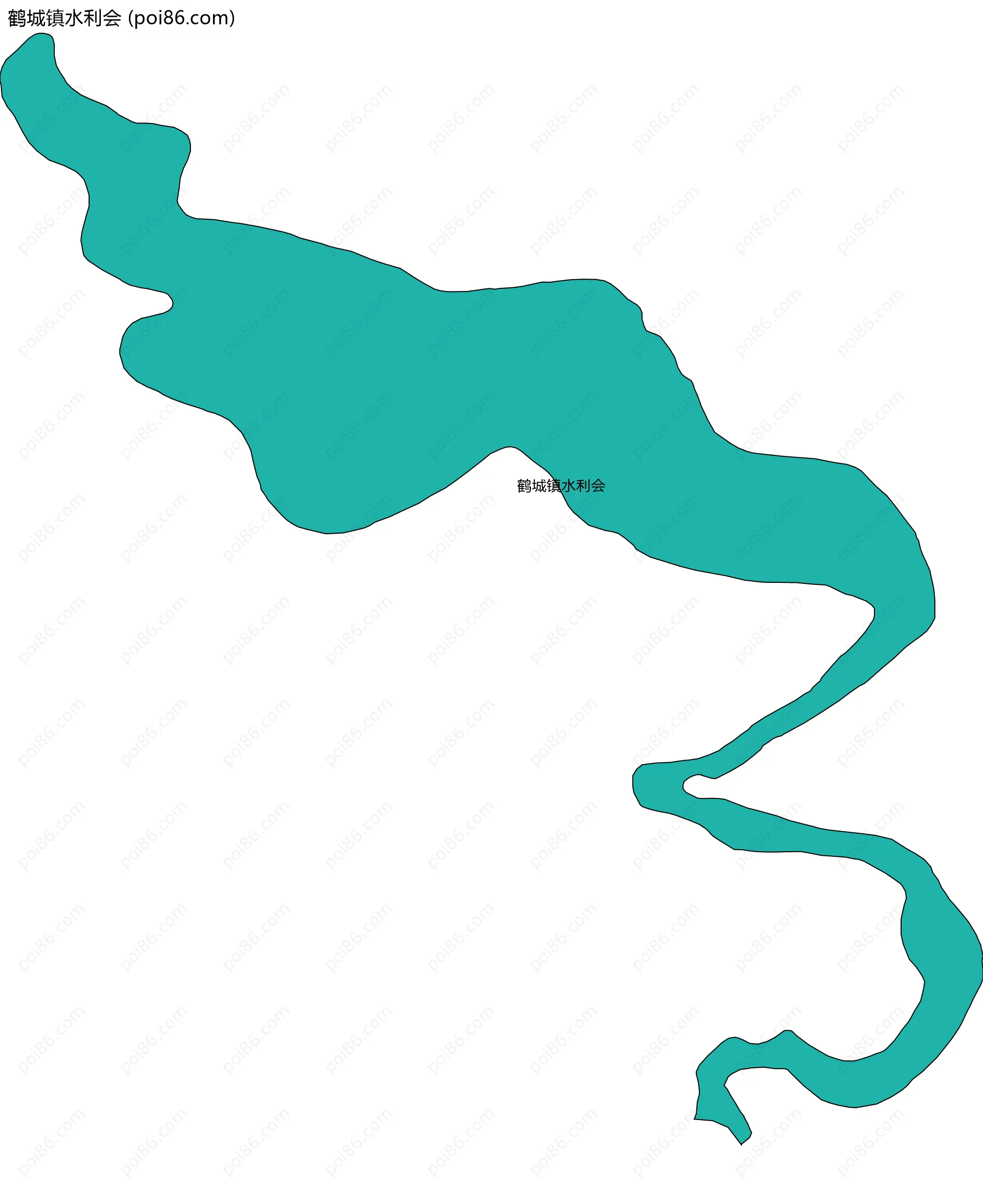 鹤城镇水利会边界地图