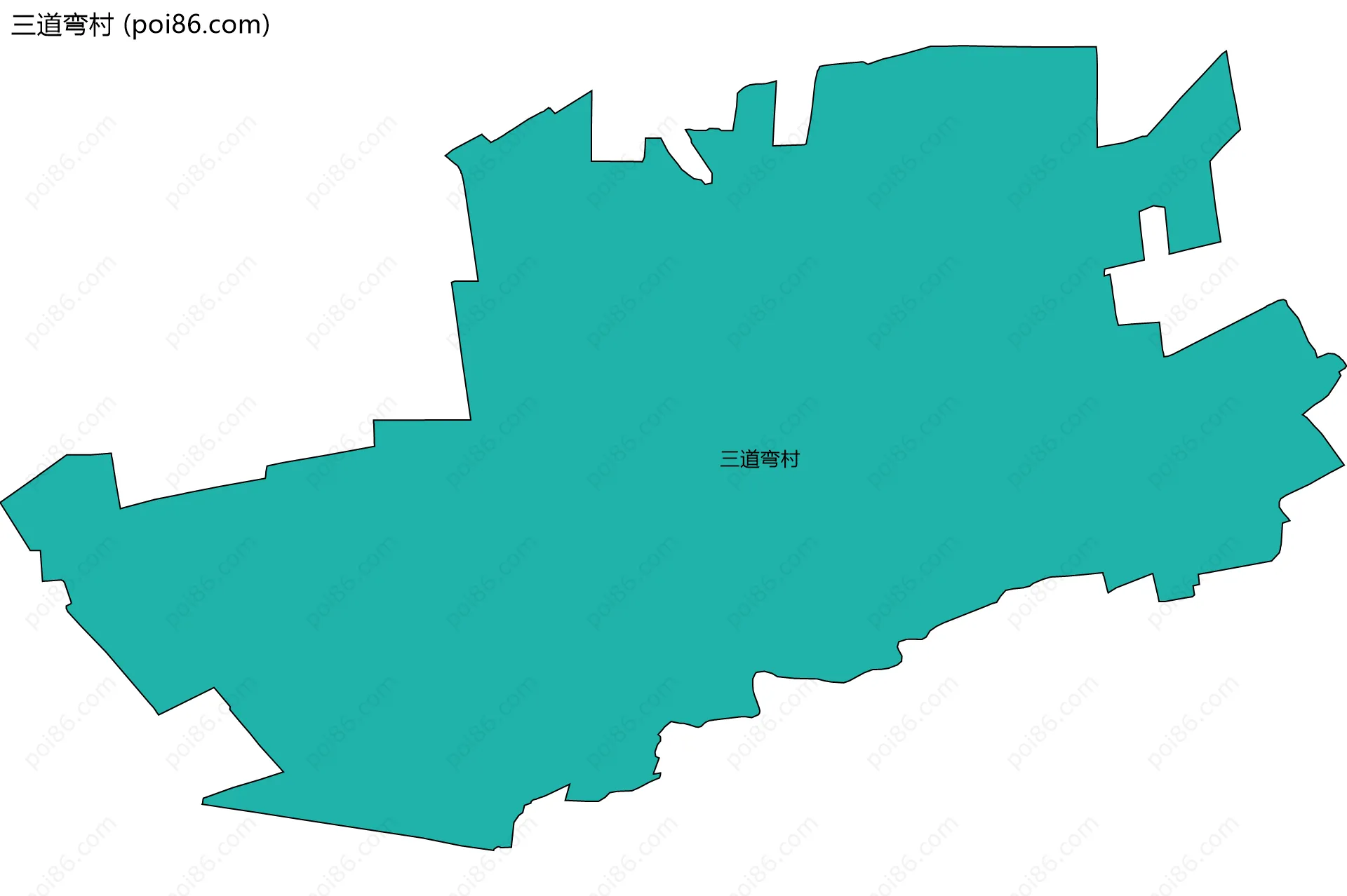三道弯村边界地图