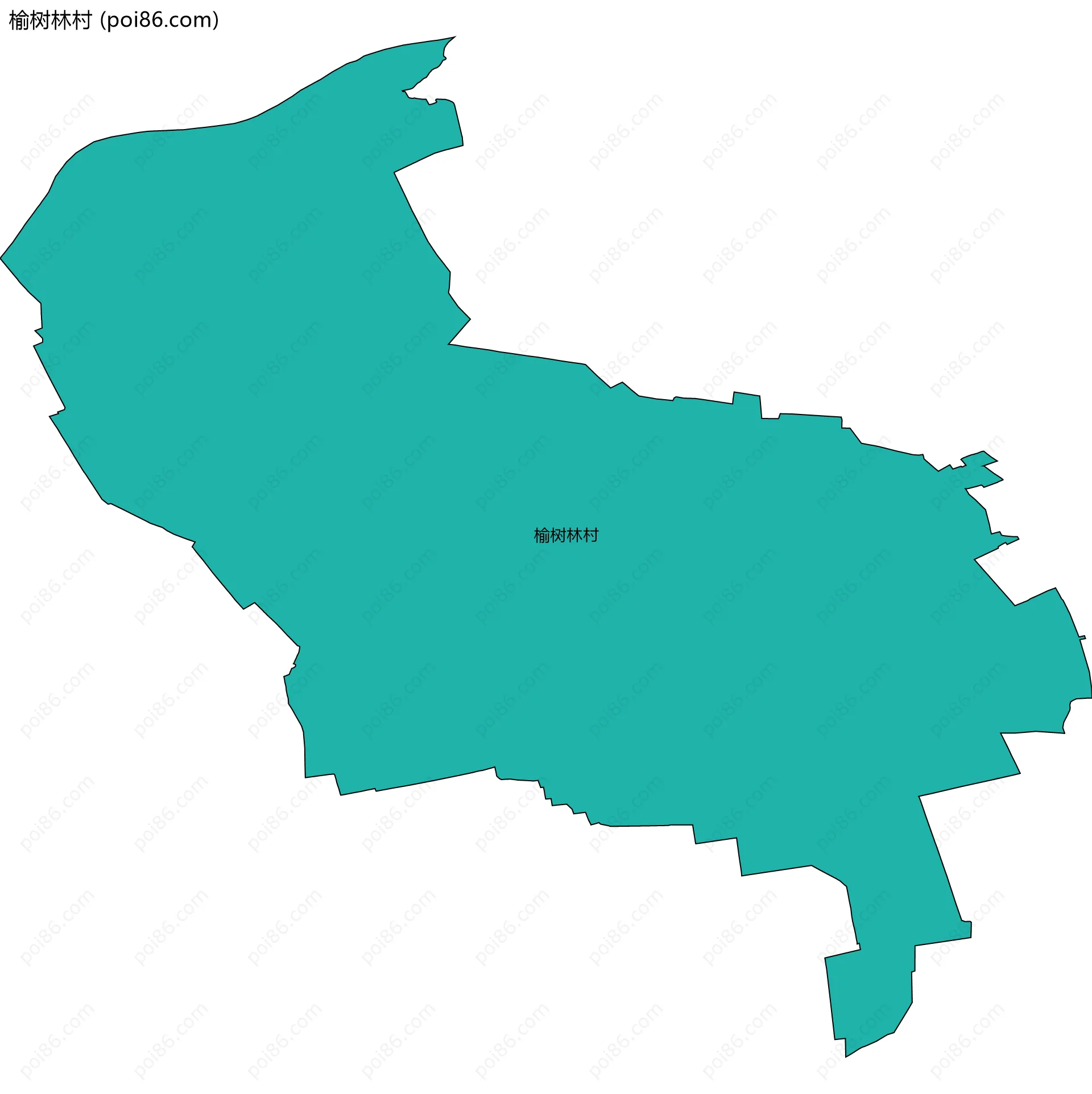 榆树林村边界地图