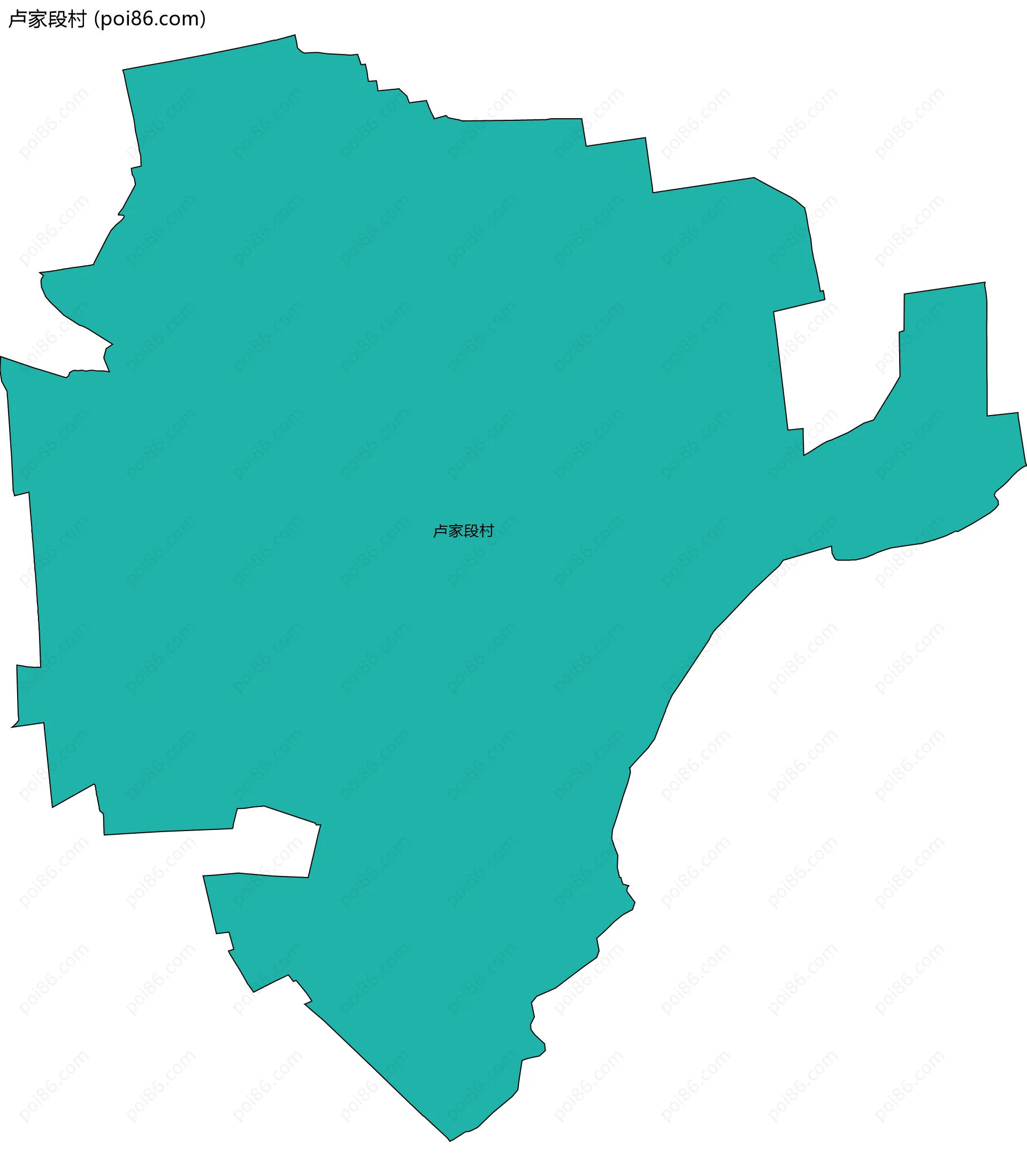 卢家段村边界地图