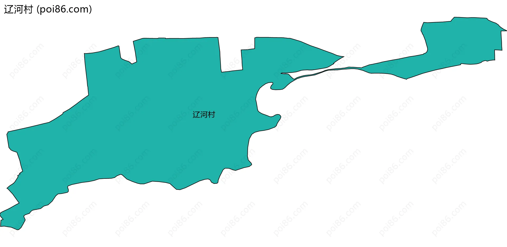 辽河村边界地图