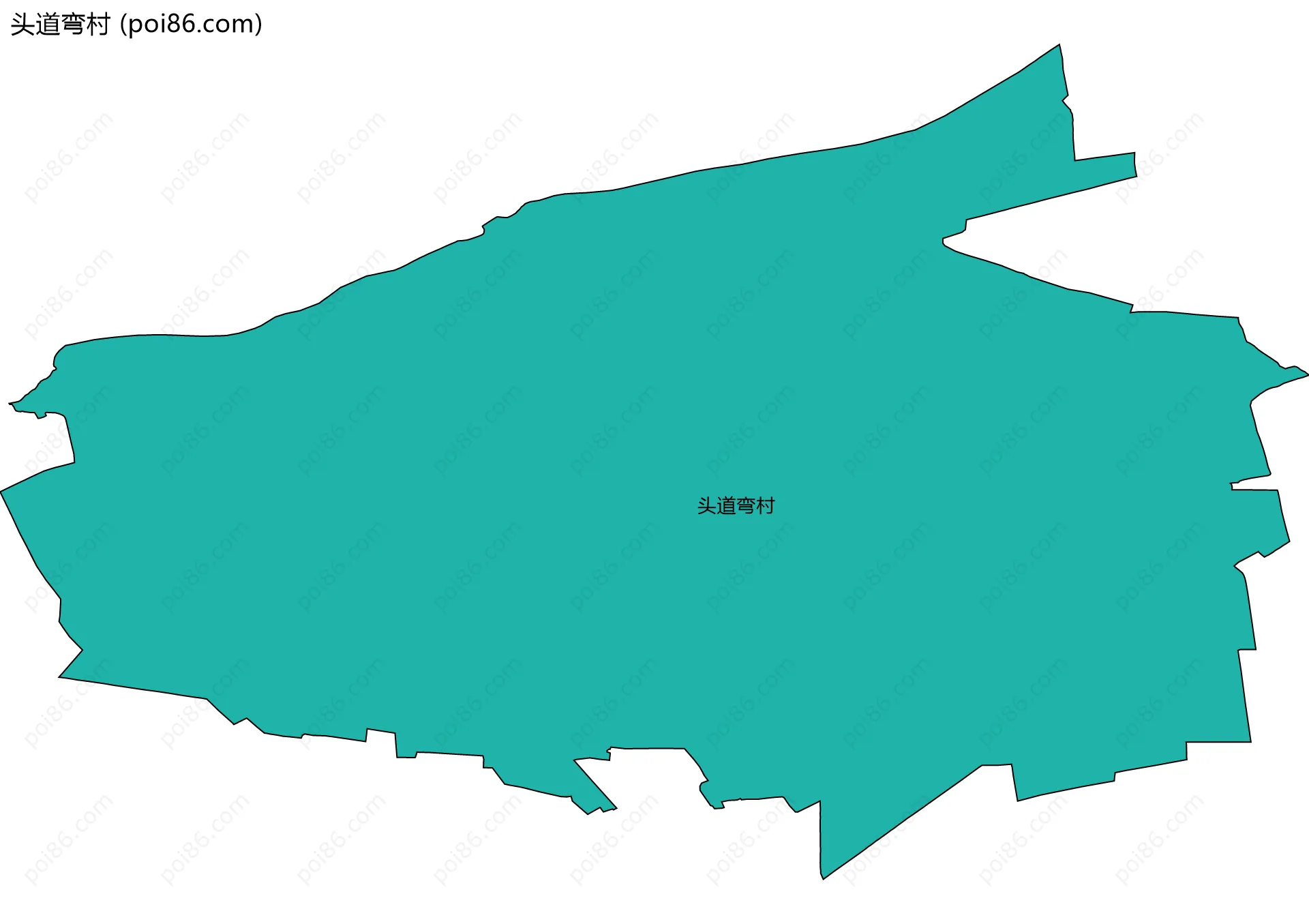 头道弯村边界地图