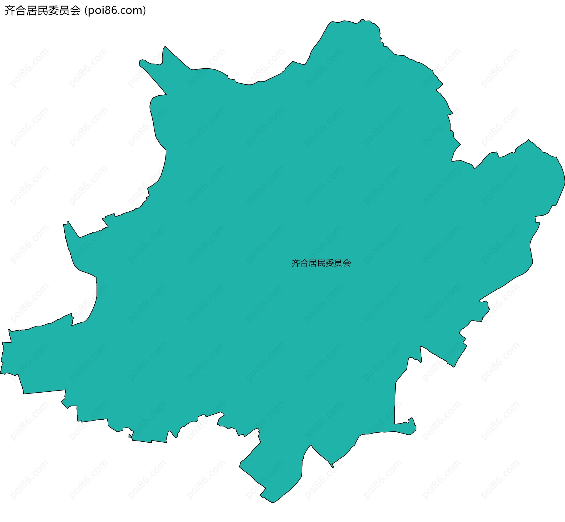 齐合居民委员会边界地图