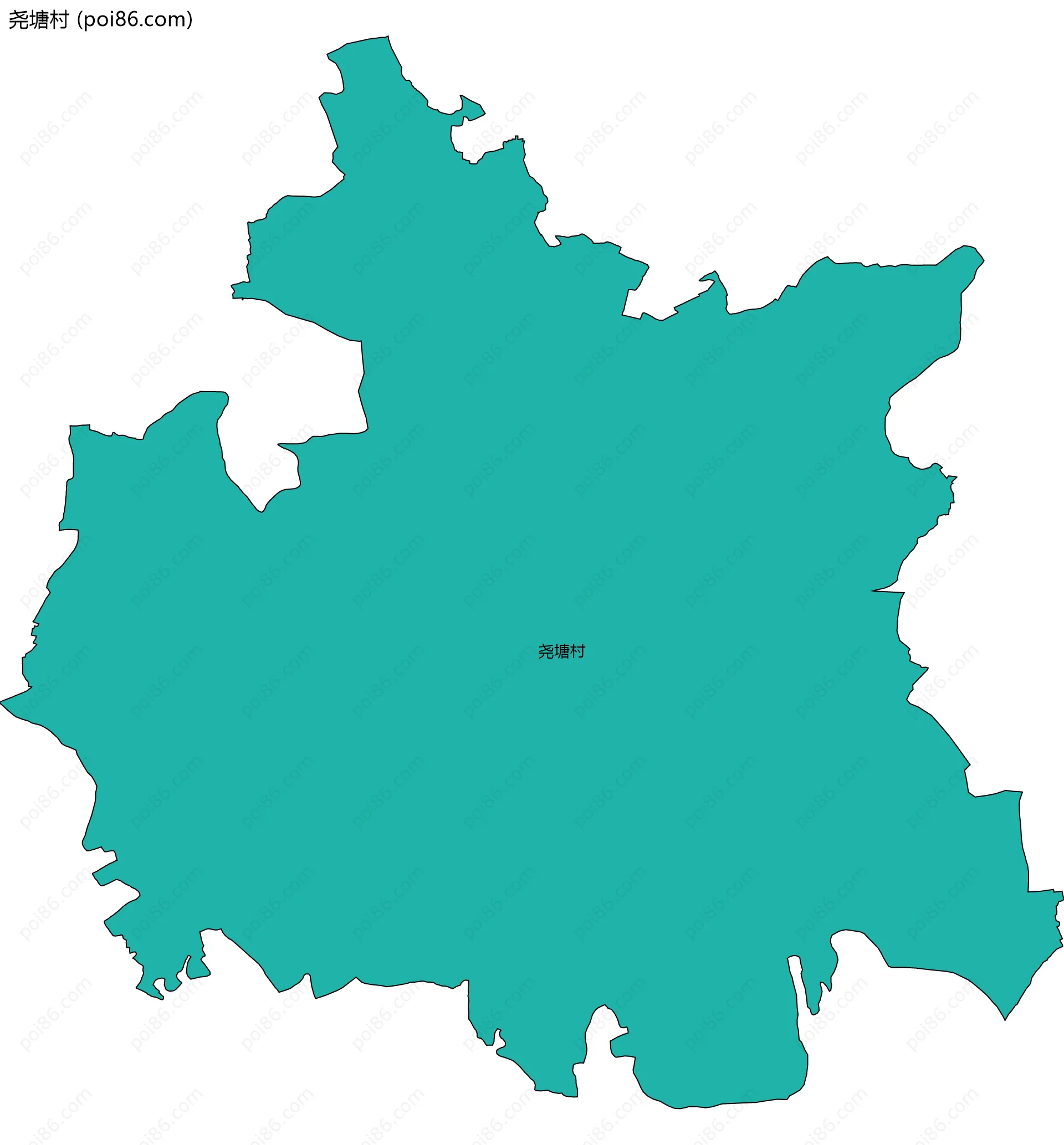 尧塘村边界地图