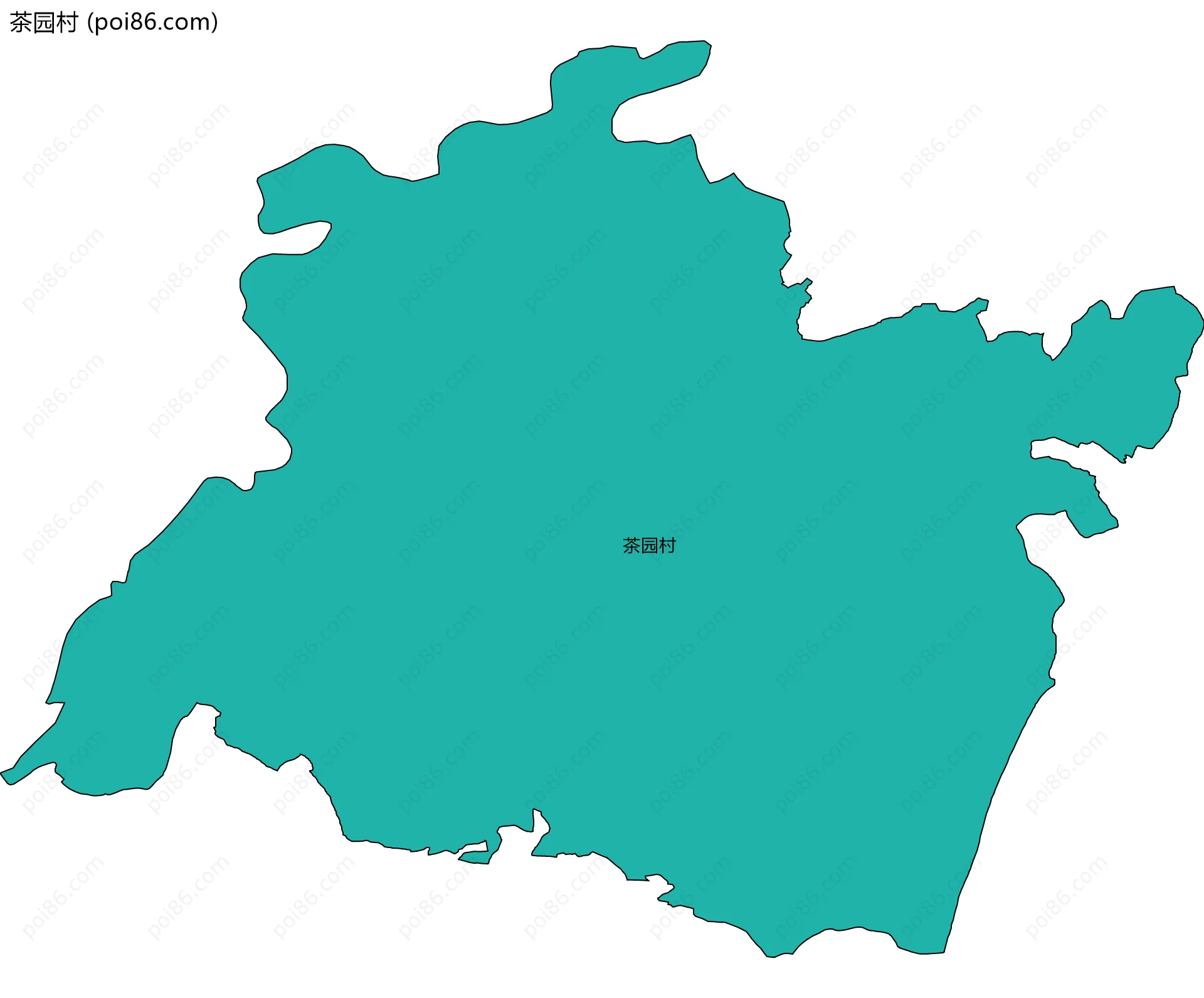 茶园村边界地图
