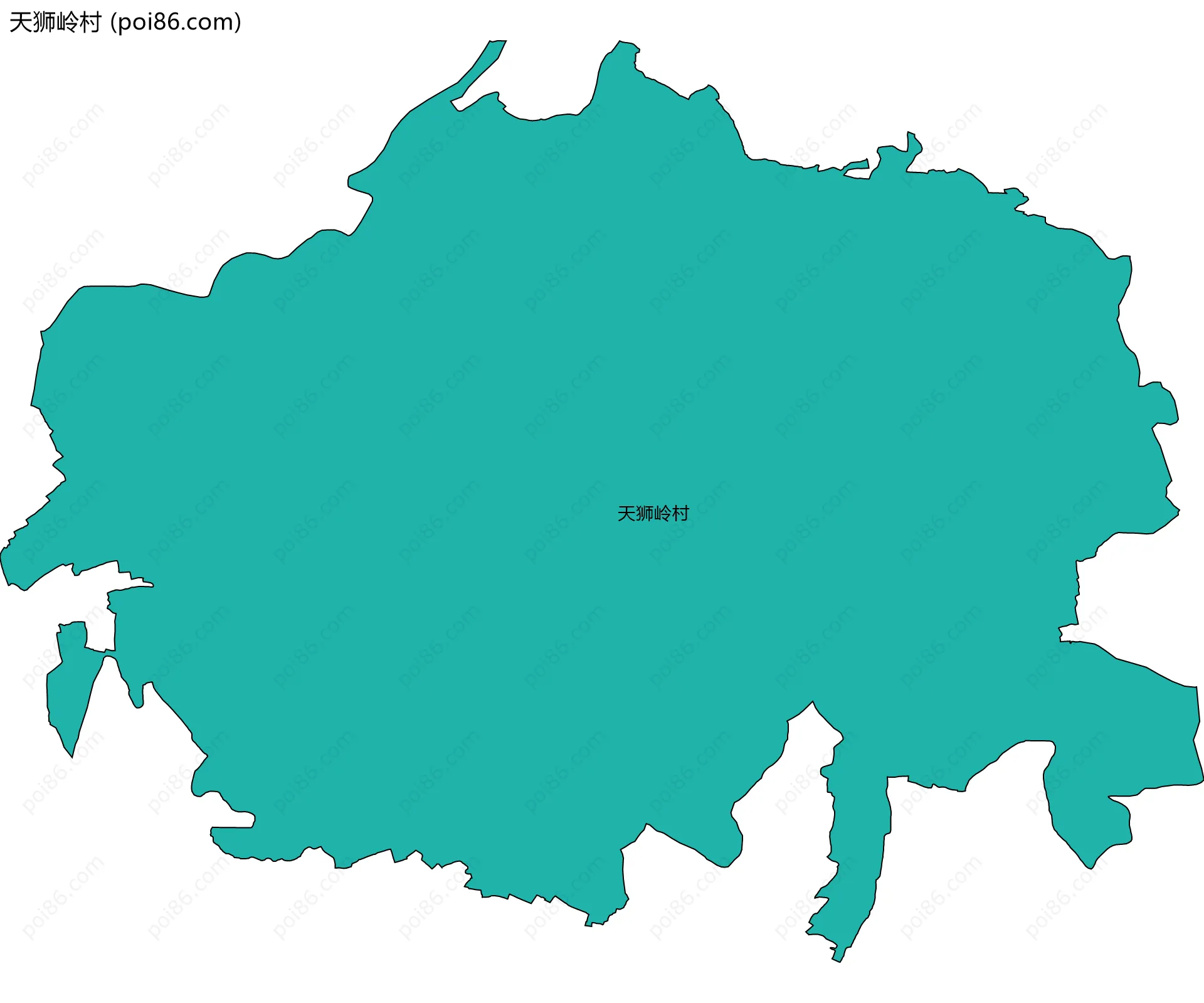 天狮岭村边界地图