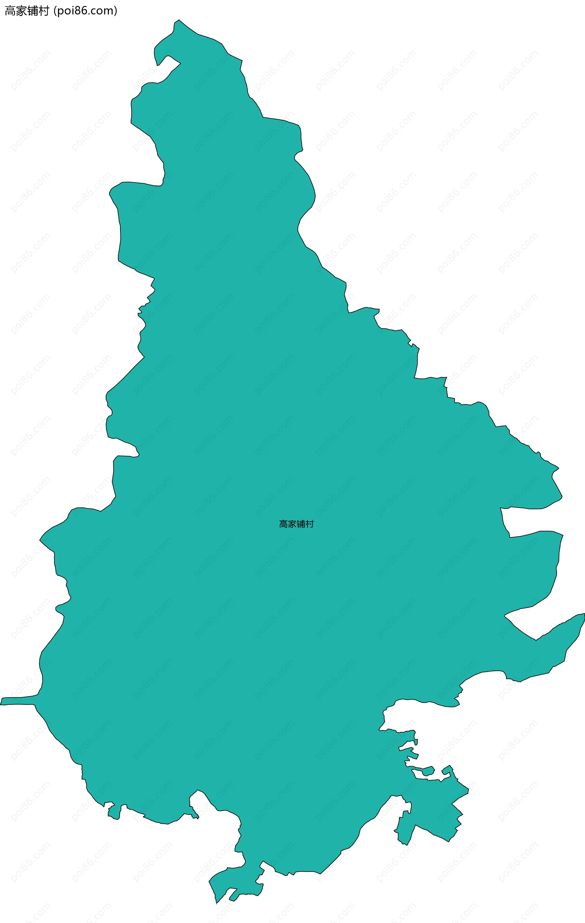 高家铺村边界地图