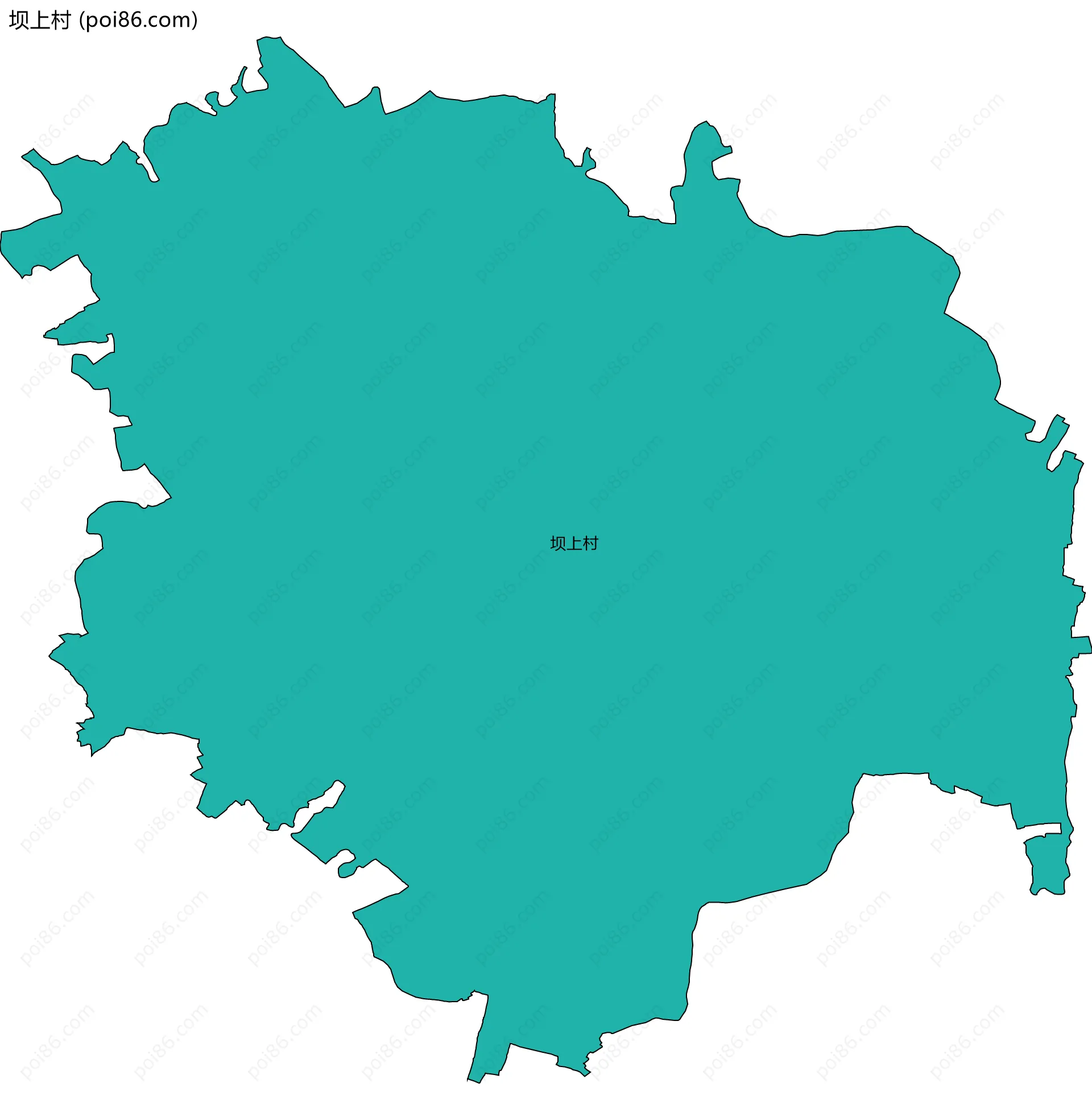 坝上村边界地图