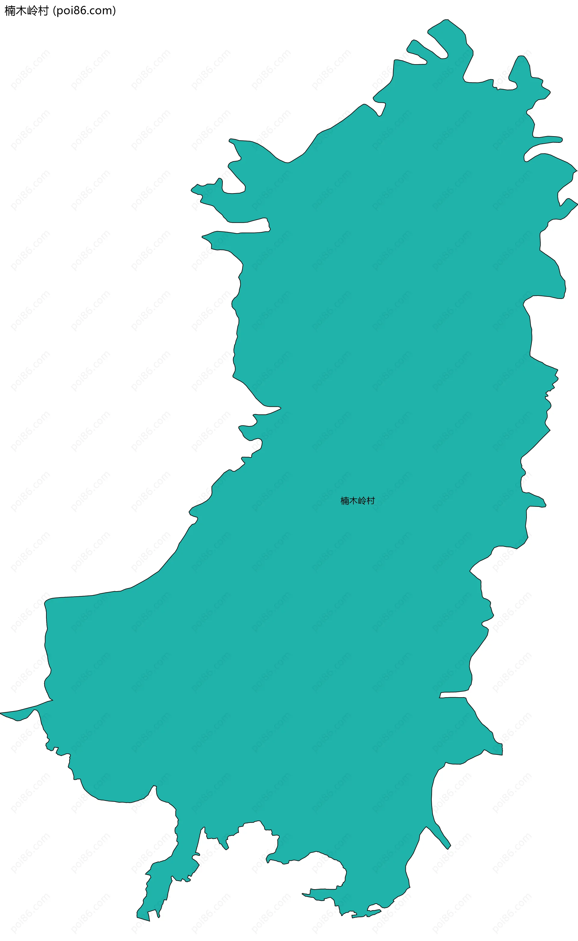 楠木岭村边界地图