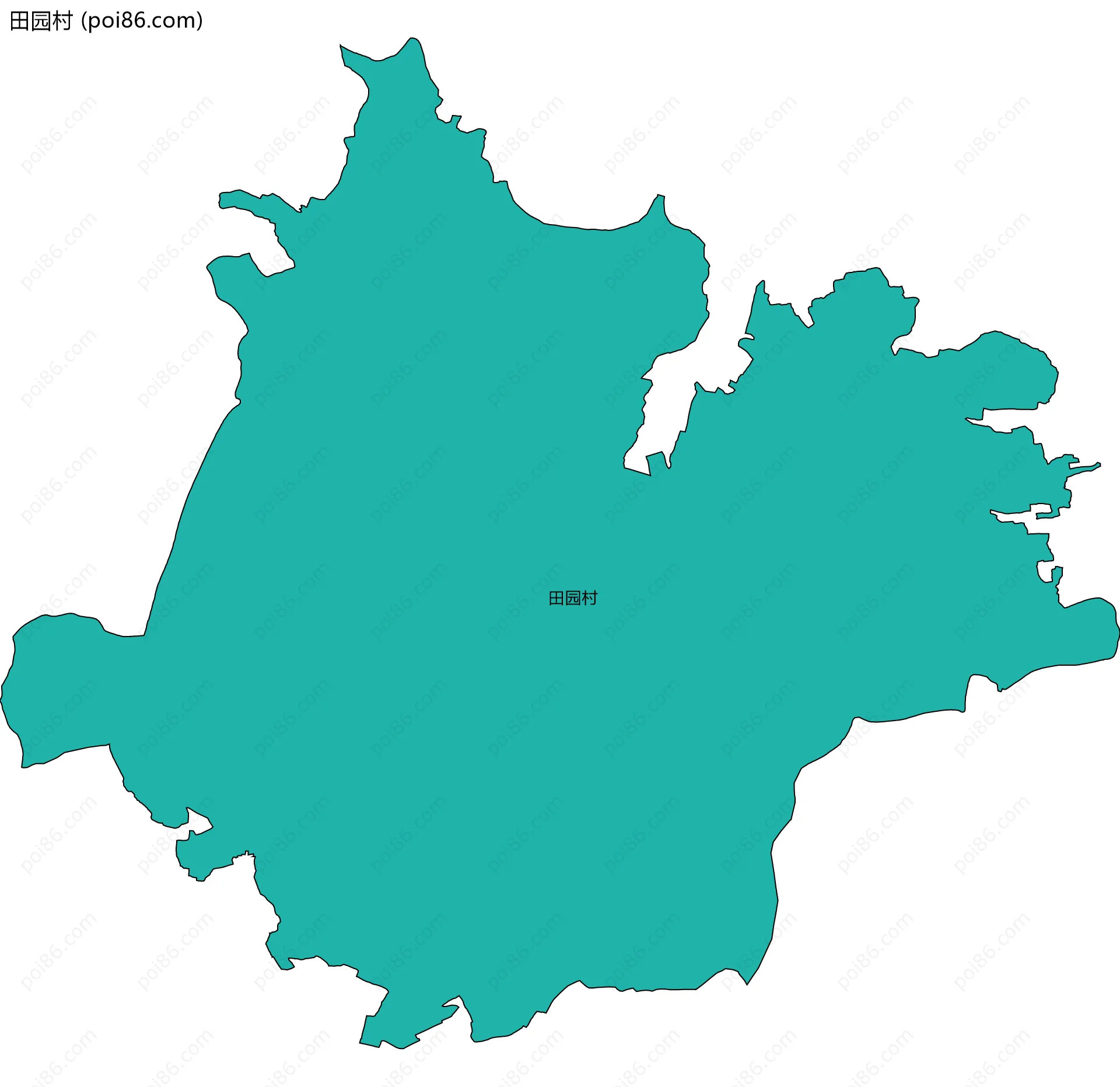 田园村边界地图